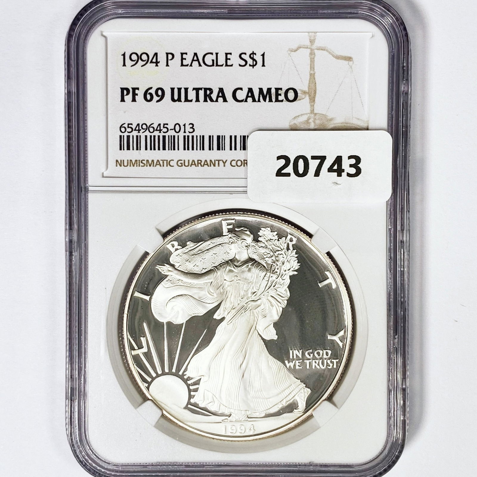 1994-P American Silver Eagle NGC PF69 UC (1 of 2)