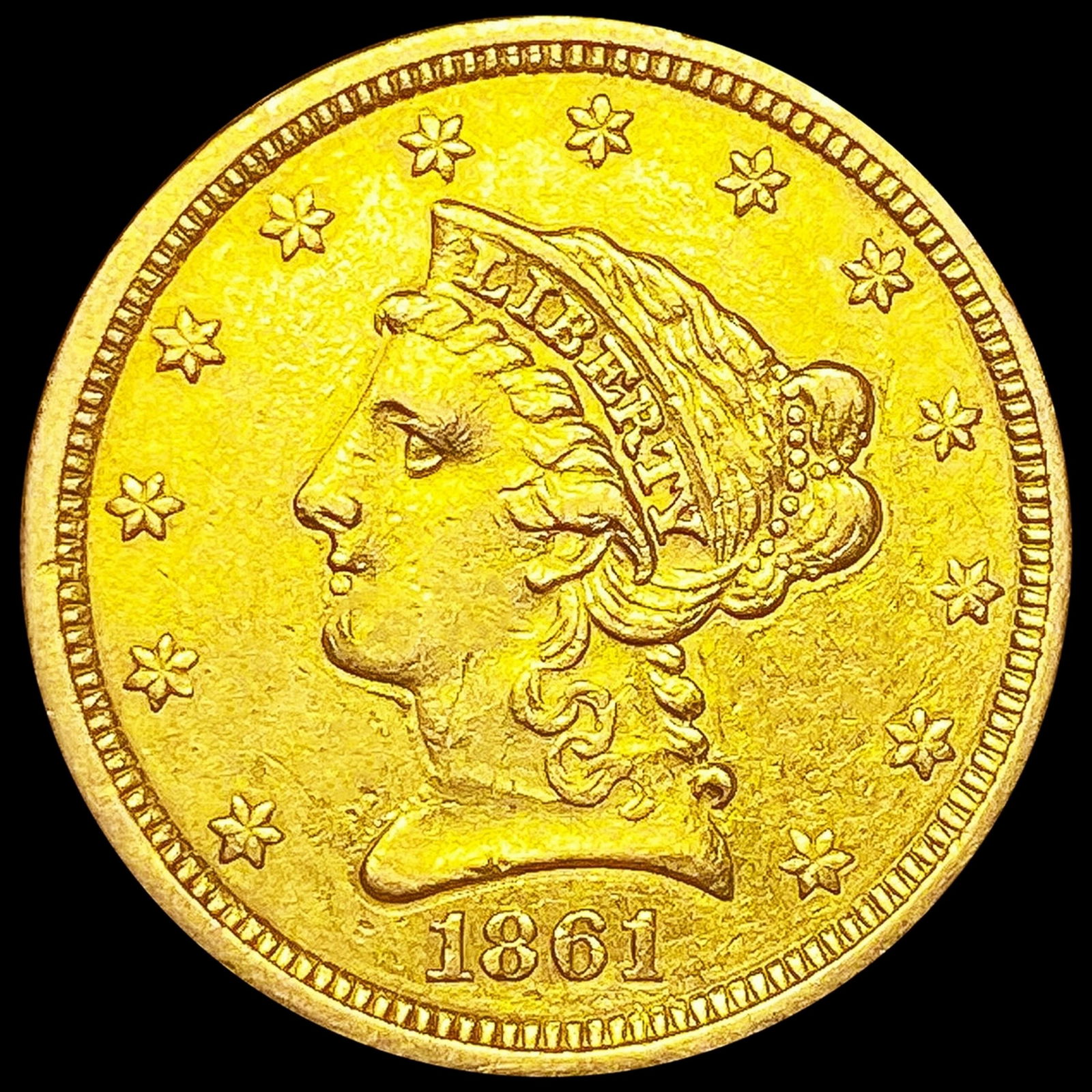 1861 $2.50 Gold Quarter Eagle UNCIRCULATED (1 of 2)