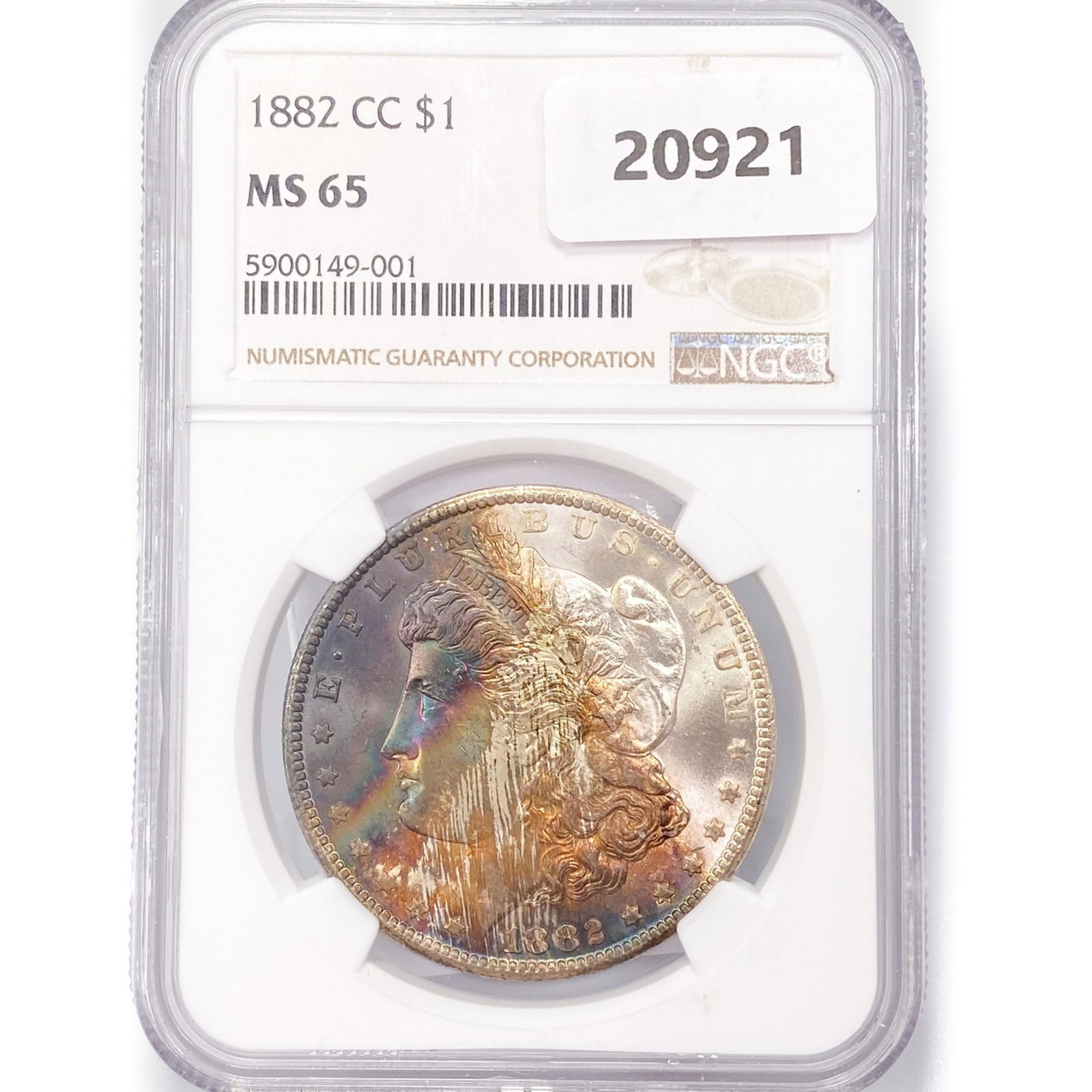 1882-CC Morgan Silver Dollar NGC MS65 (1 of 2)