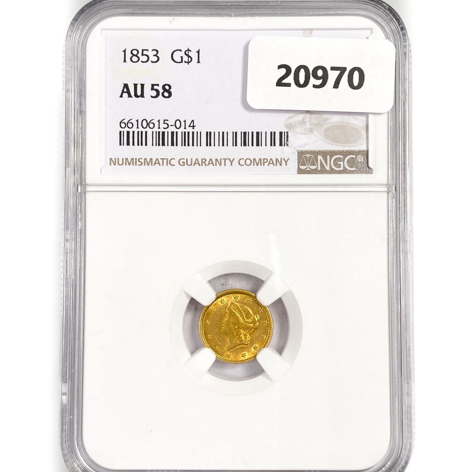 1853 Rare Gold Dollar NGC AU58 (1 of 2)