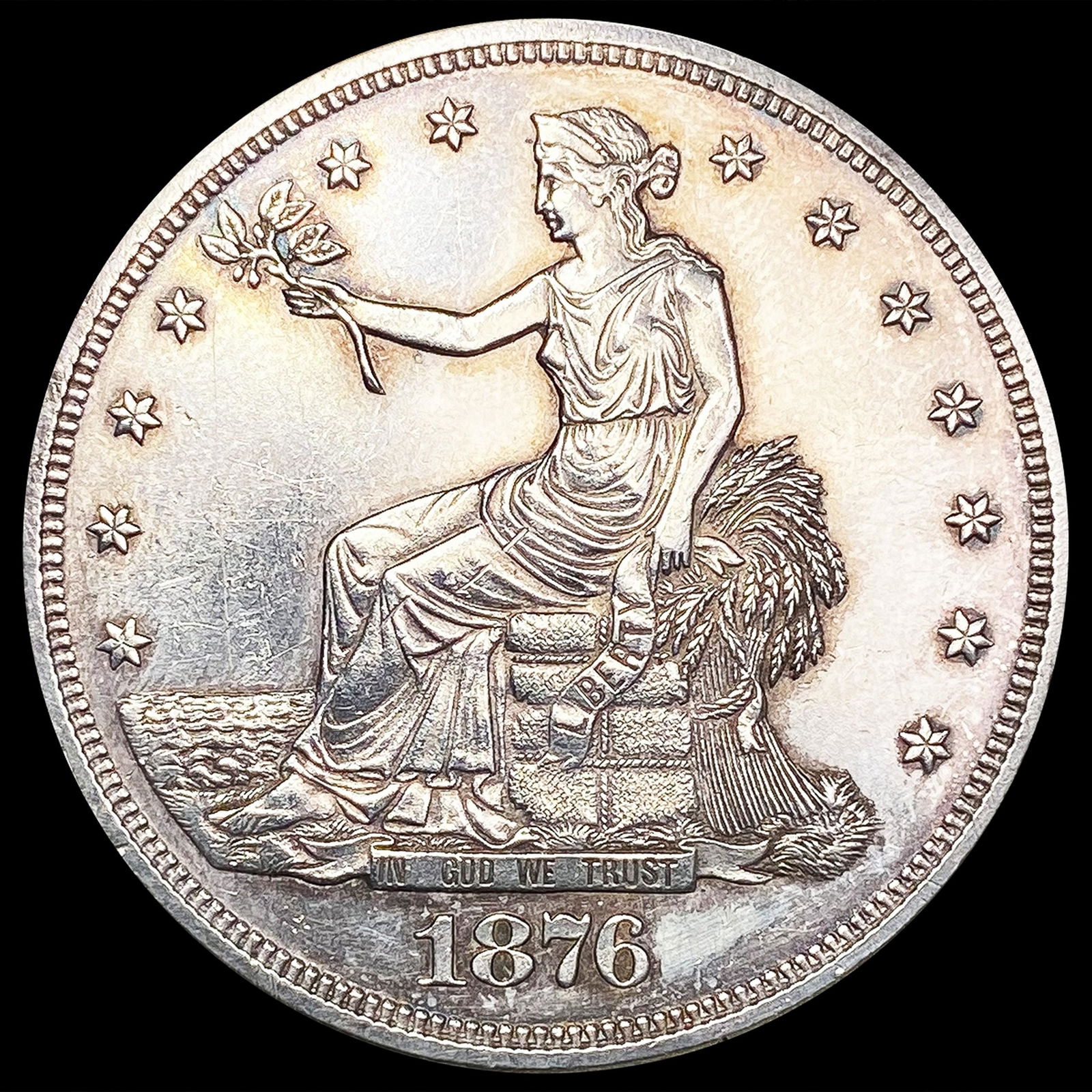 1876 Trade Dollar Love Token HIGH GRADE (1 of 2)