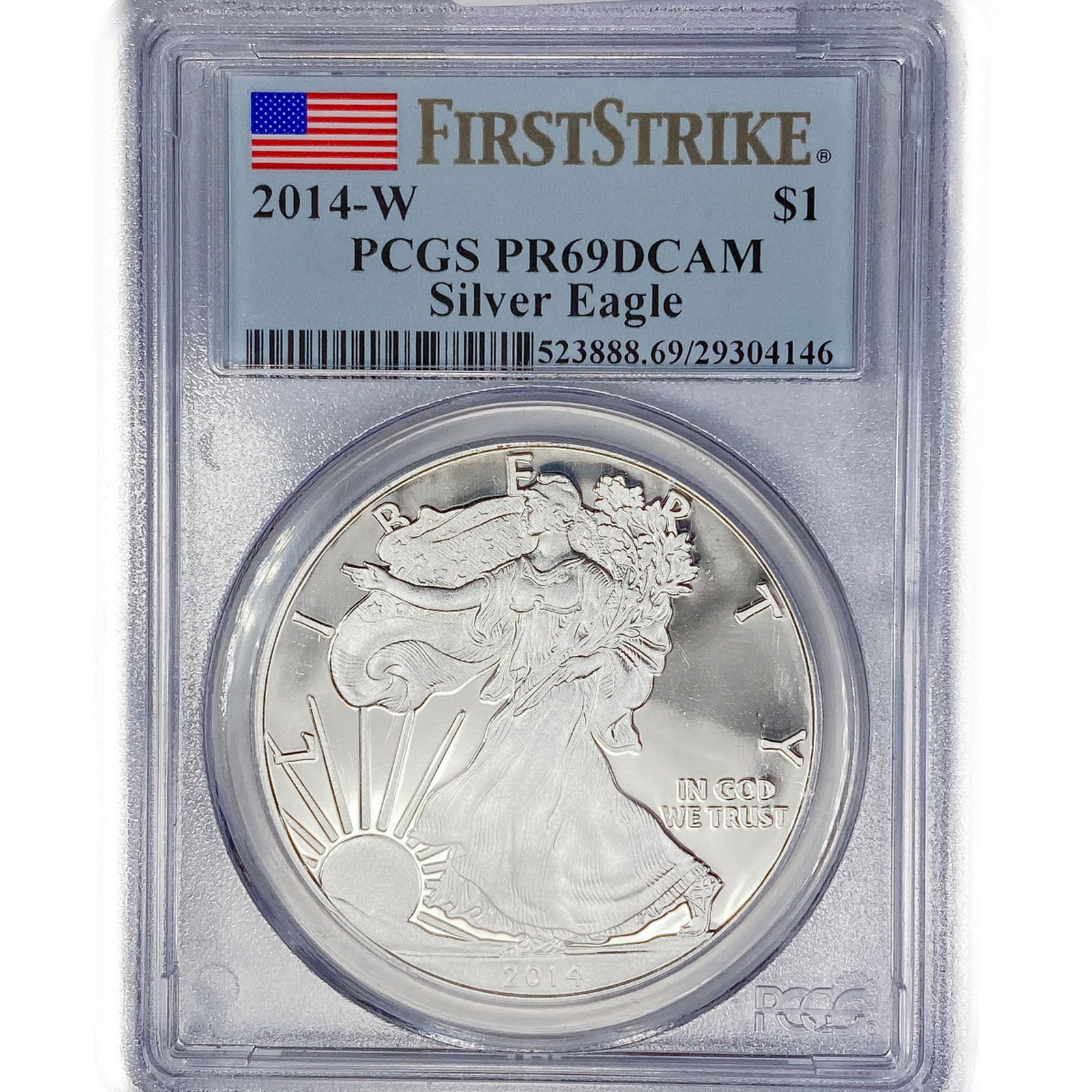 2014-W American Silver Eagle PCGS PR69 DCAM (1 of 2)