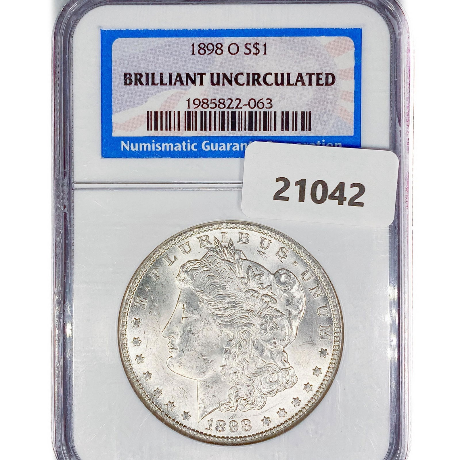 1898-O Morgan Silver Dollar NGC BU (1 of 2)
