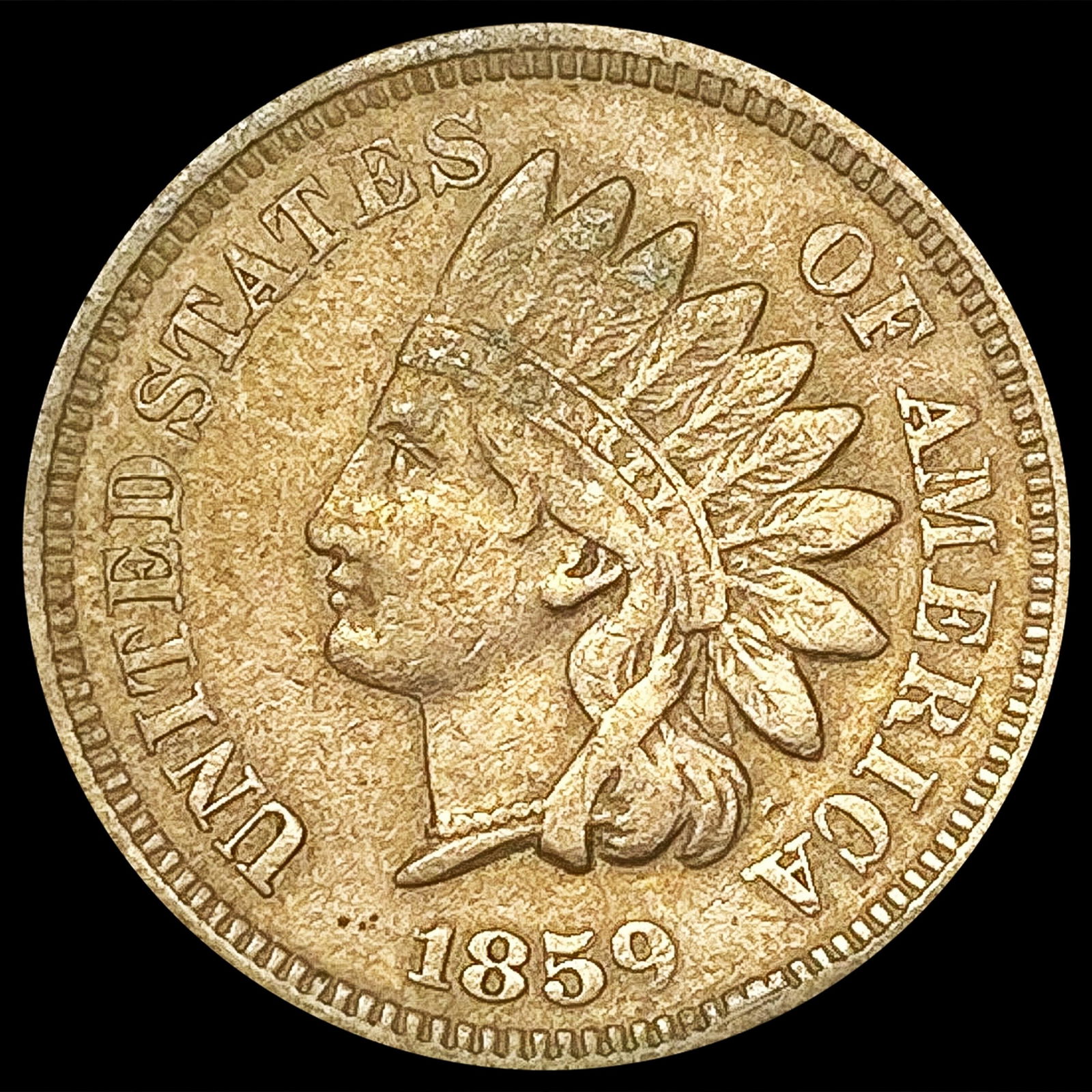 1859 Indian Head Cent CLOSELY UNCIRCULATED (1 of 2)