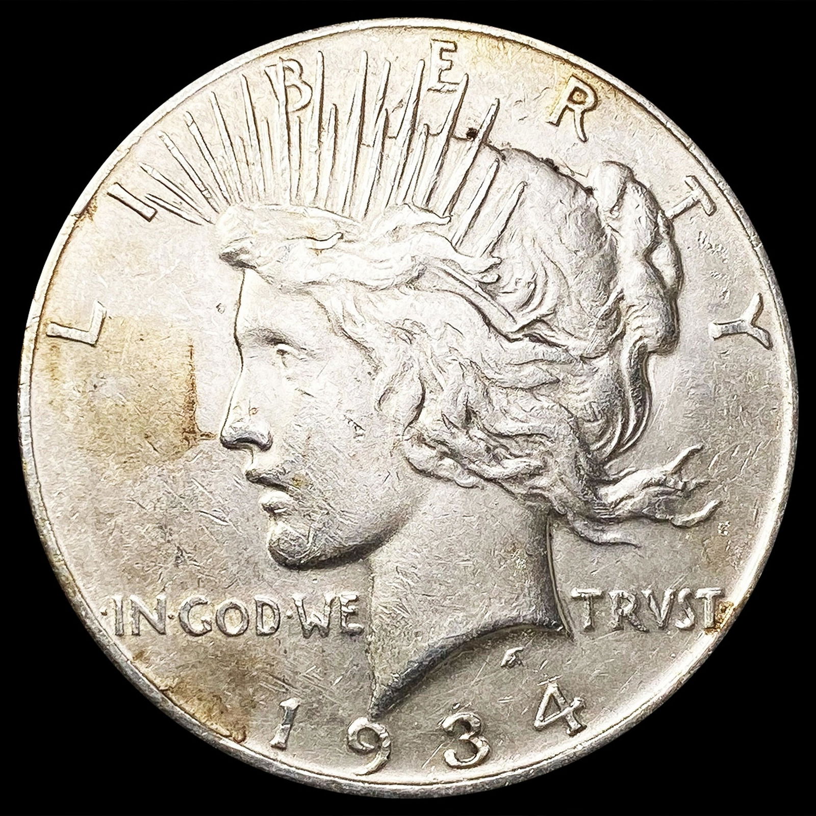 1934-D Silver Peace Dollar NEARLY UNCIRCULATED (1 of 2)