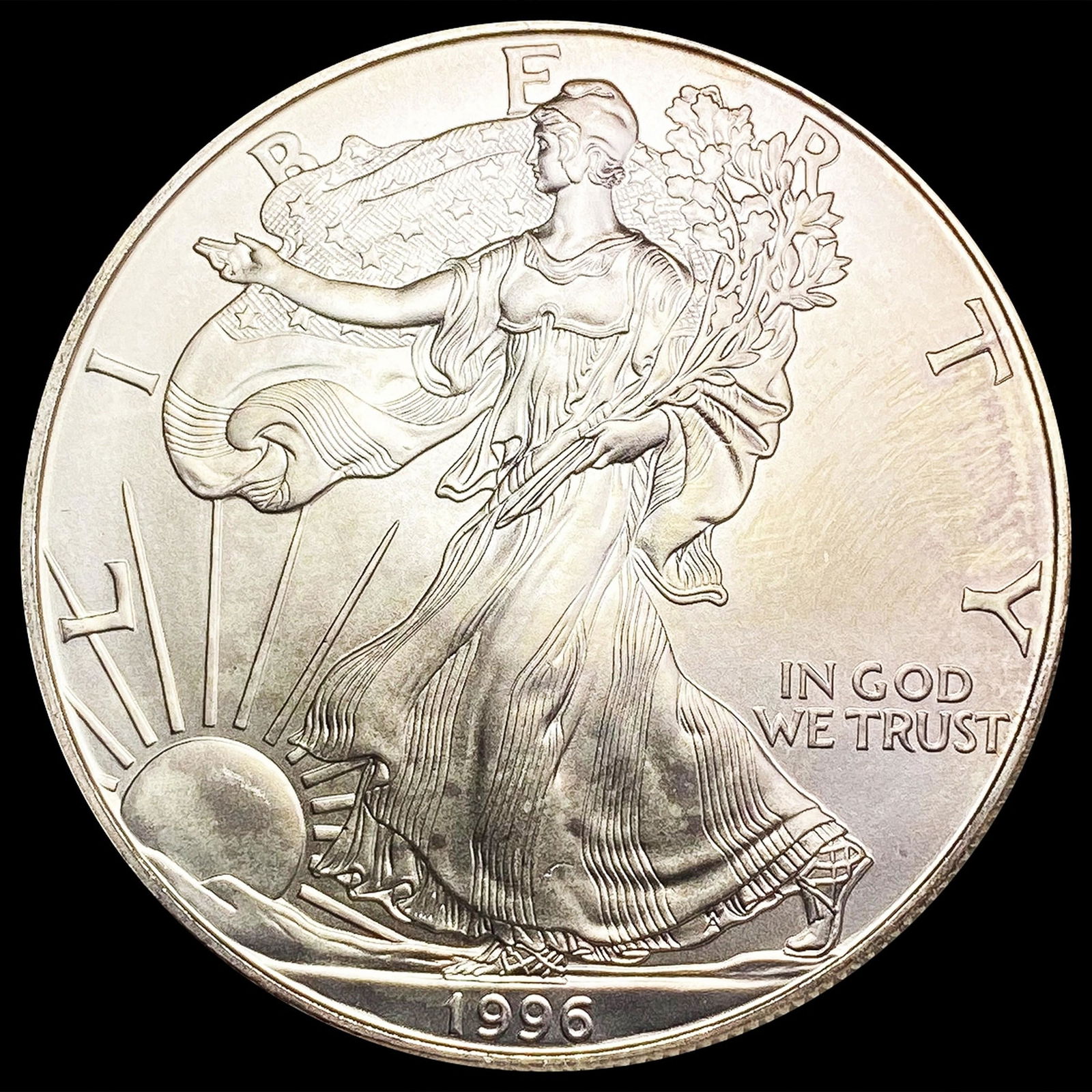 1996 American 1oz Silver Eagle SUPERB GEM BU (1 of 2)