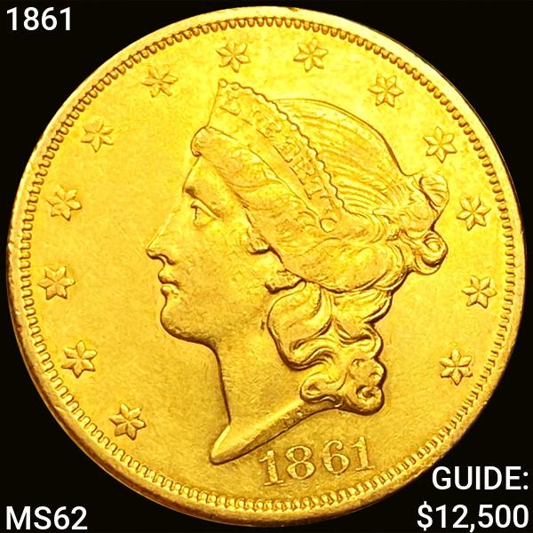 1861 $20 Gold Double Eagle UNCIRCULATED (1 of 2)