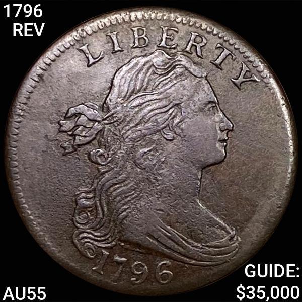 1796 REV 94 Draped Bust Large Cent CHOICE AU (1 of 2)