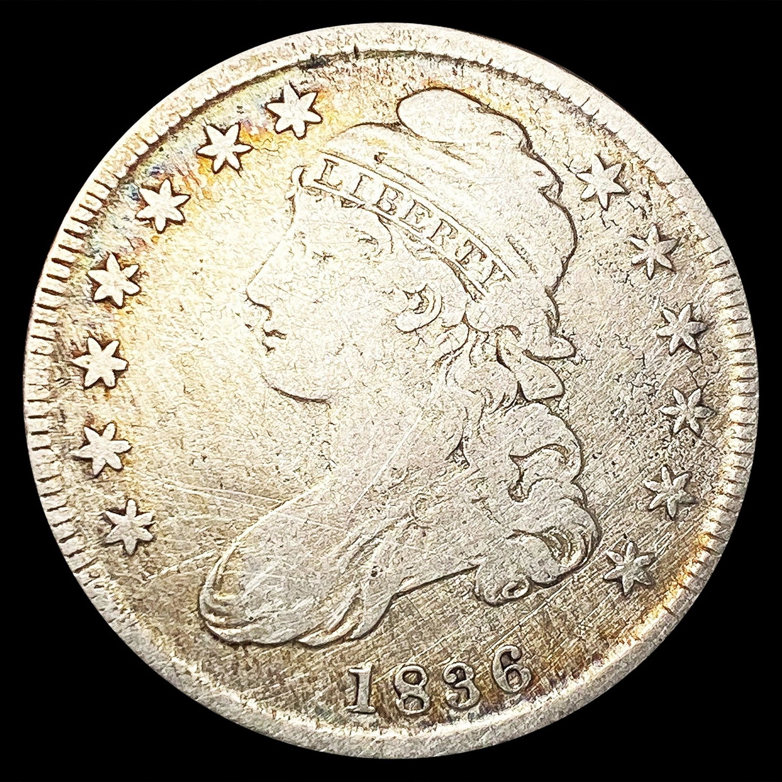 1836 Capped Bust Half Dollar NICELY CIRCULATED (1 of 2)