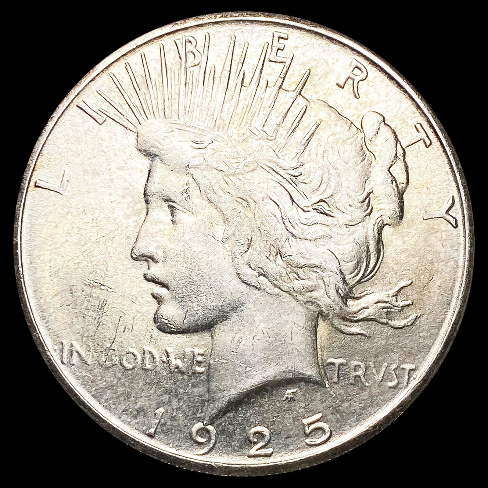 1925-S Silver Peace Dollar NEARLY UNCIRCULATED (1 of 2)