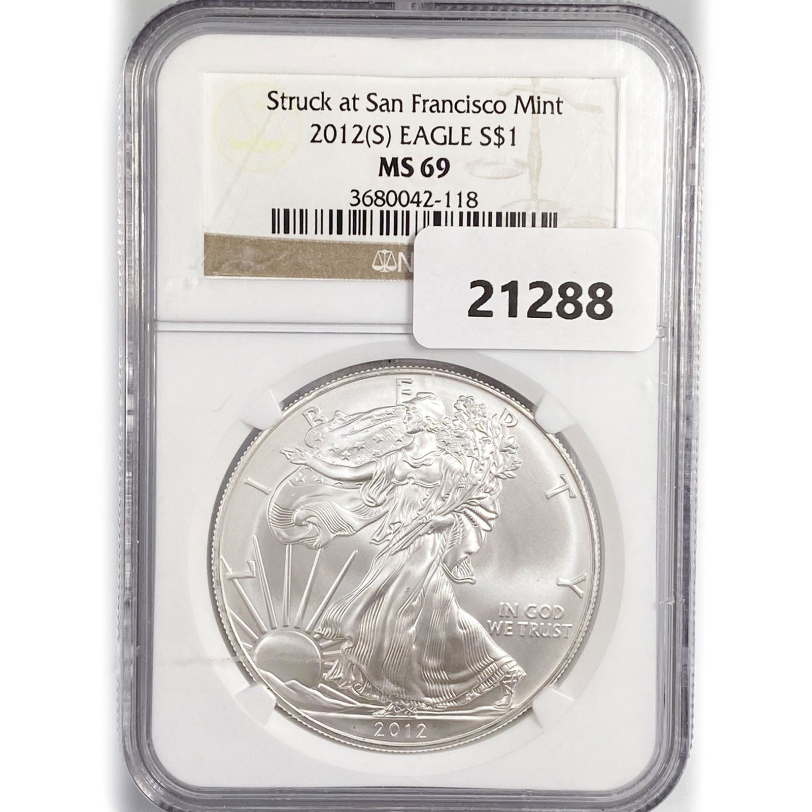 2012(S) American Silver Eagle NGC MS69 (1 of 2)