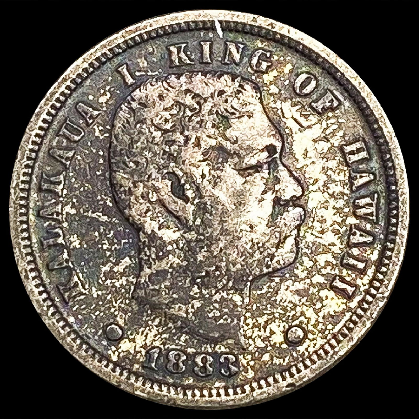 1883 Kingdom of Hawaii Dime NICELY CIRCULATED (1 of 2)