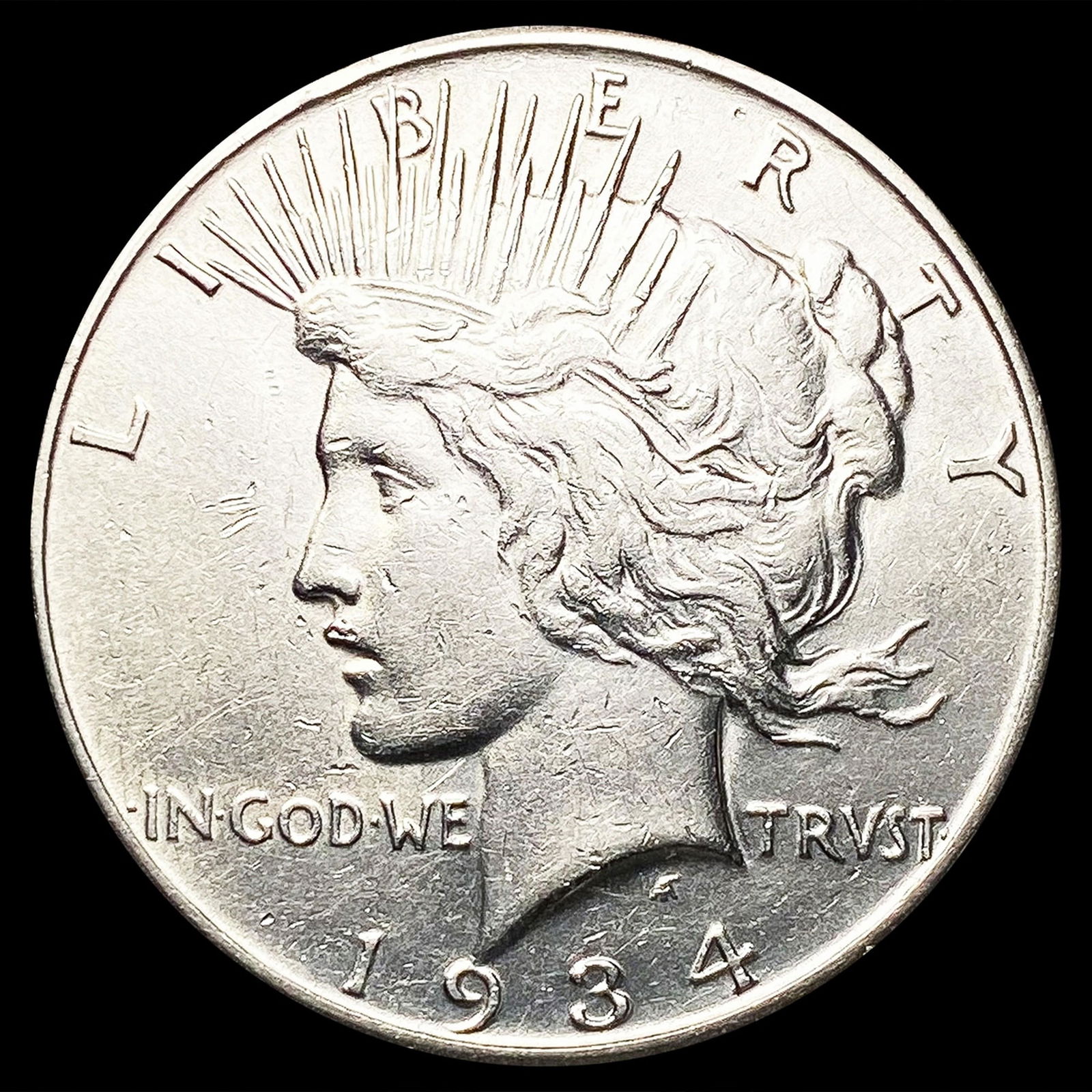 1934-S Silver Peace Dollar NEARLY UNCIRCULATED (1 of 2)