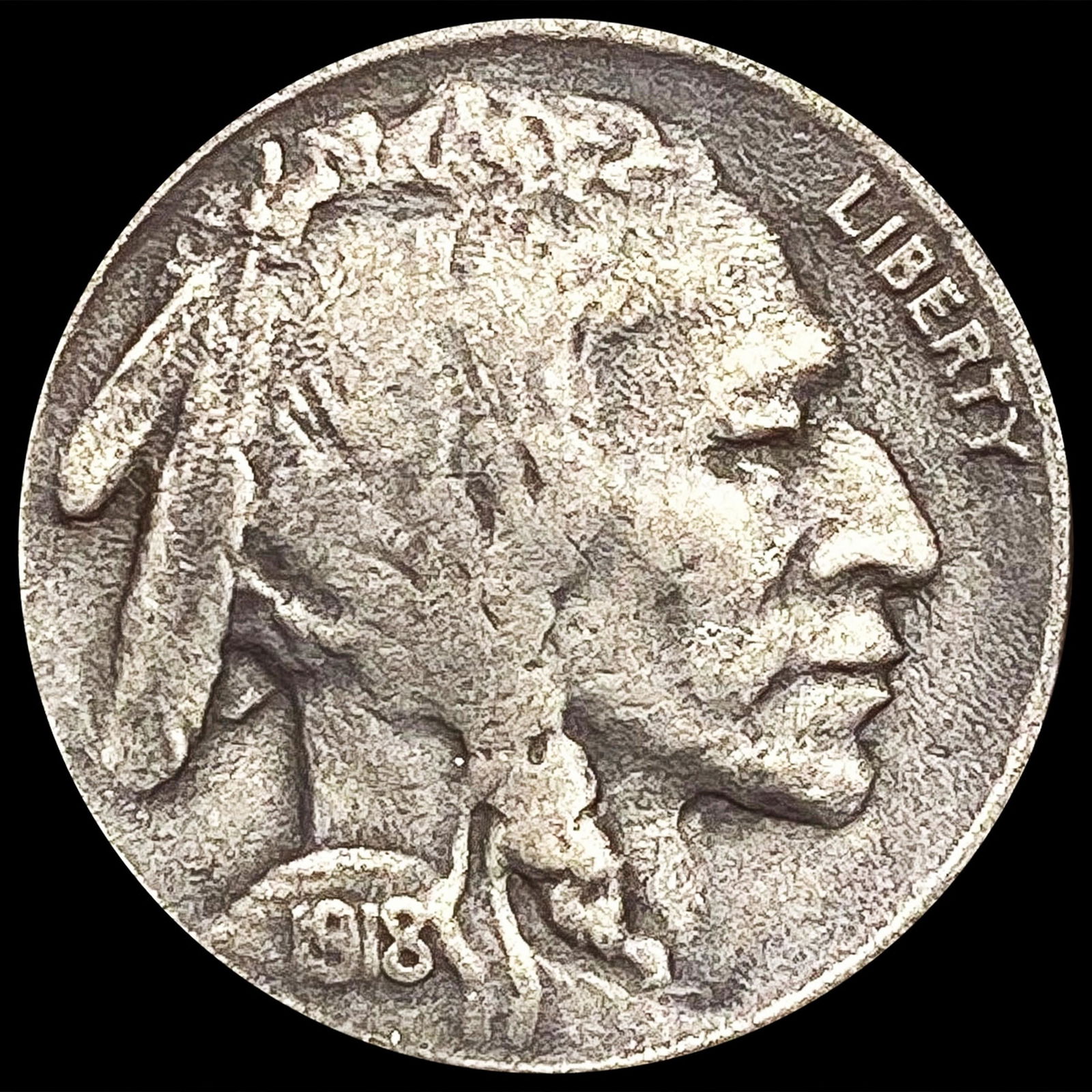 1918-S Buffalo Nickel NICELY CIRCULATED (1 of 2)