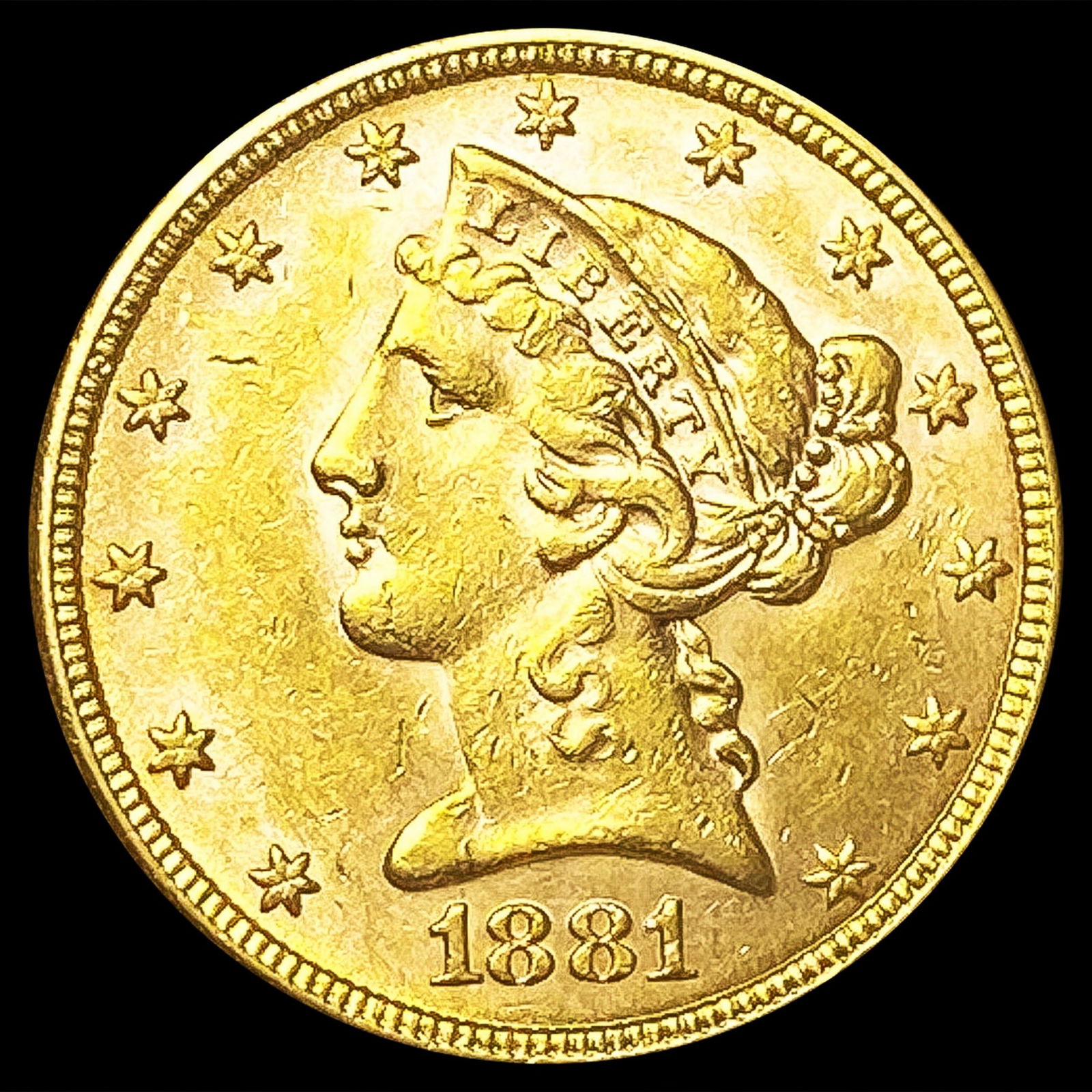 1881 $5 Gold Half Eagle UNCIRCULATED (1 of 2)