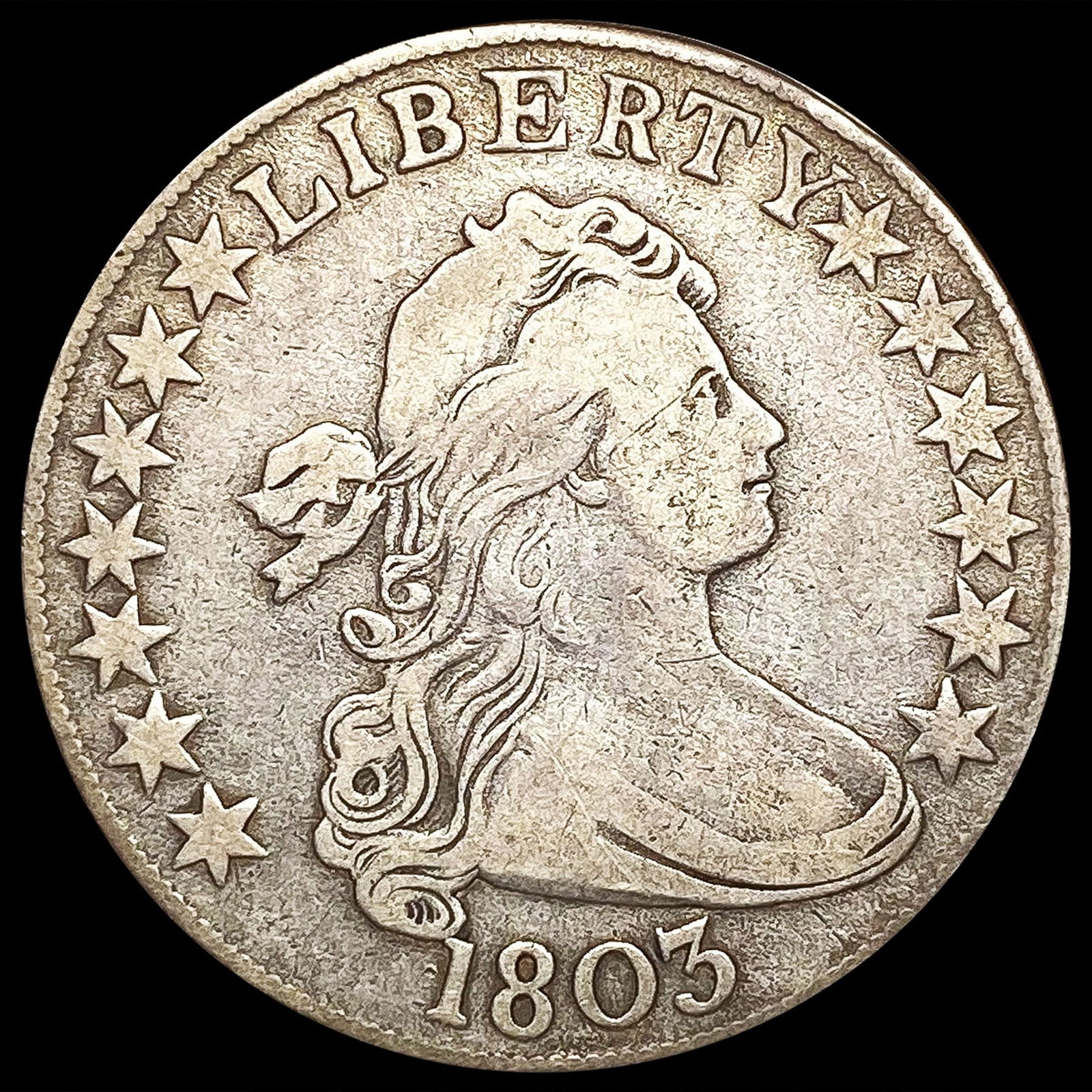 1803 Lg 3 0-101 Draped Bust Half Dollar NICELY CIRCULAT (1 of 2)