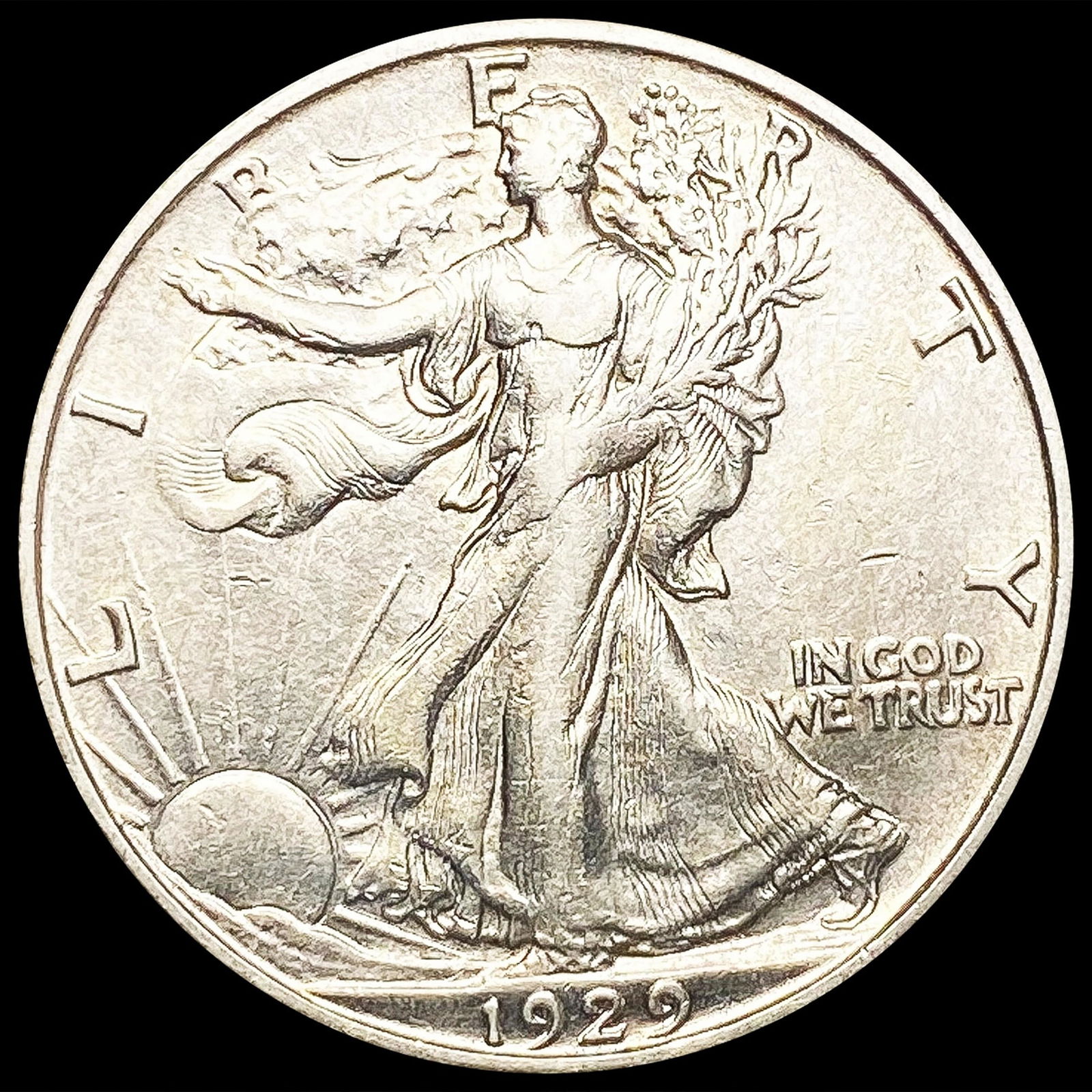 1929-S Walking Liberty Half Dollar LIGHTLY CIRCULA (1 of 2)