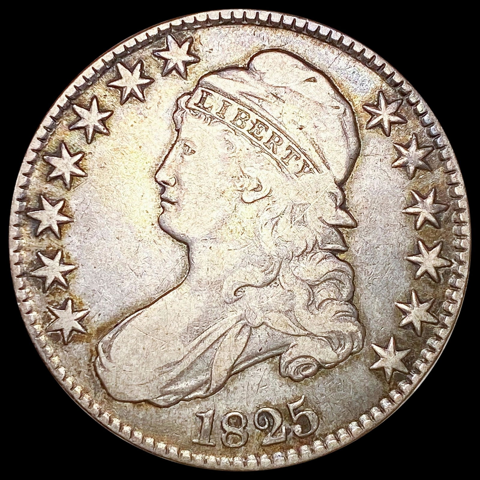 1825 Capped Bust Half Dollar NICELY CIRCULATED (1 of 2)