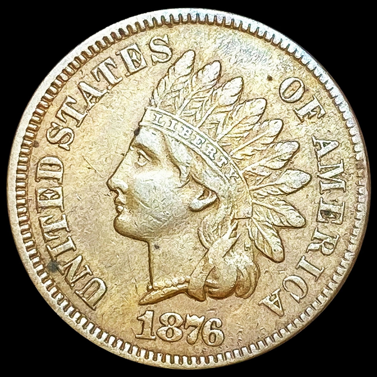 1876 Indian Head Cent CLOSELY UNCIRCULATED (1 of 2)