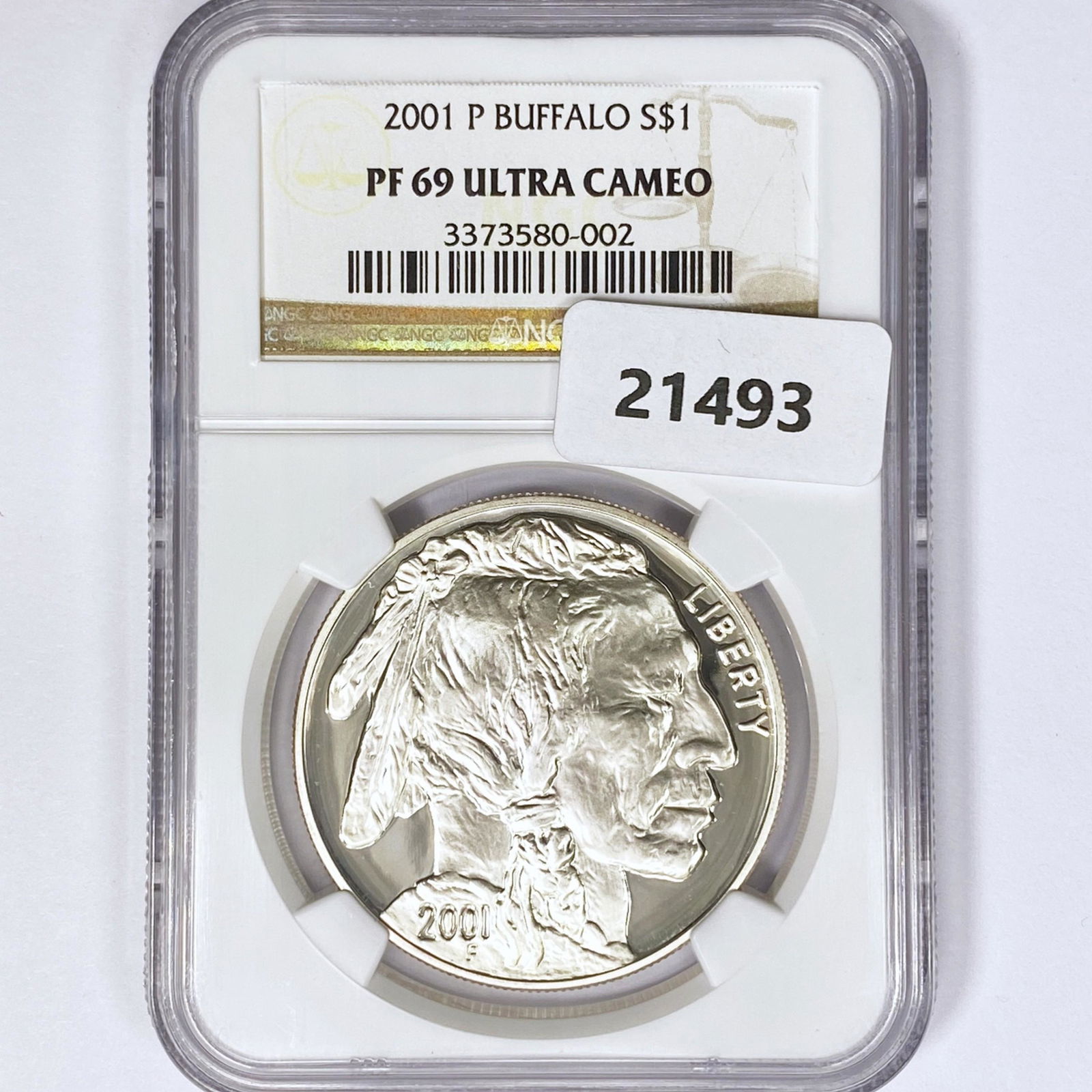 2001 Buffalo Silver Dollar NGC PF69 Ultra CAM (1 of 2)