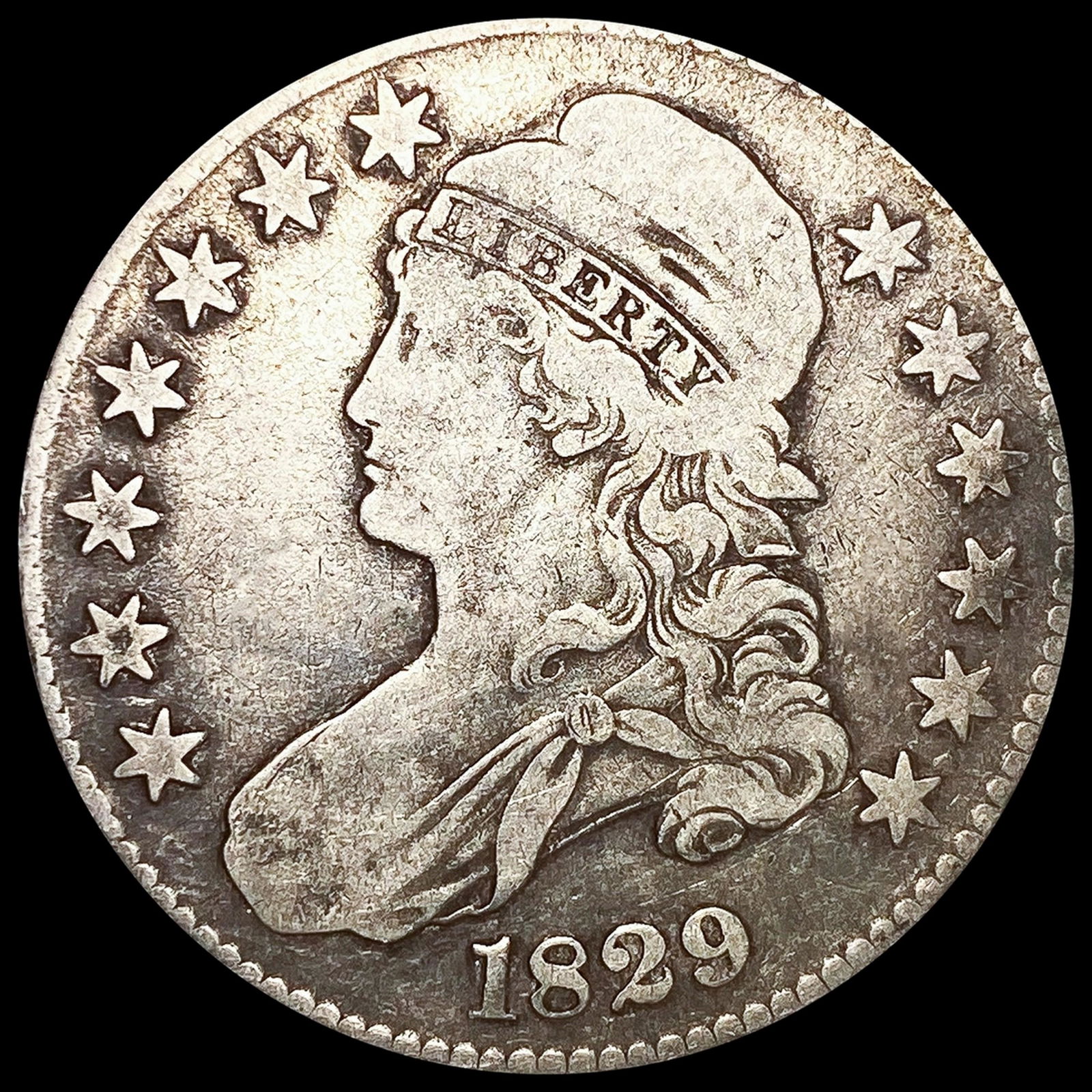 1829 Capped Bust Half Dollar CLOSELY UNCIRCULATED (1 of 2)