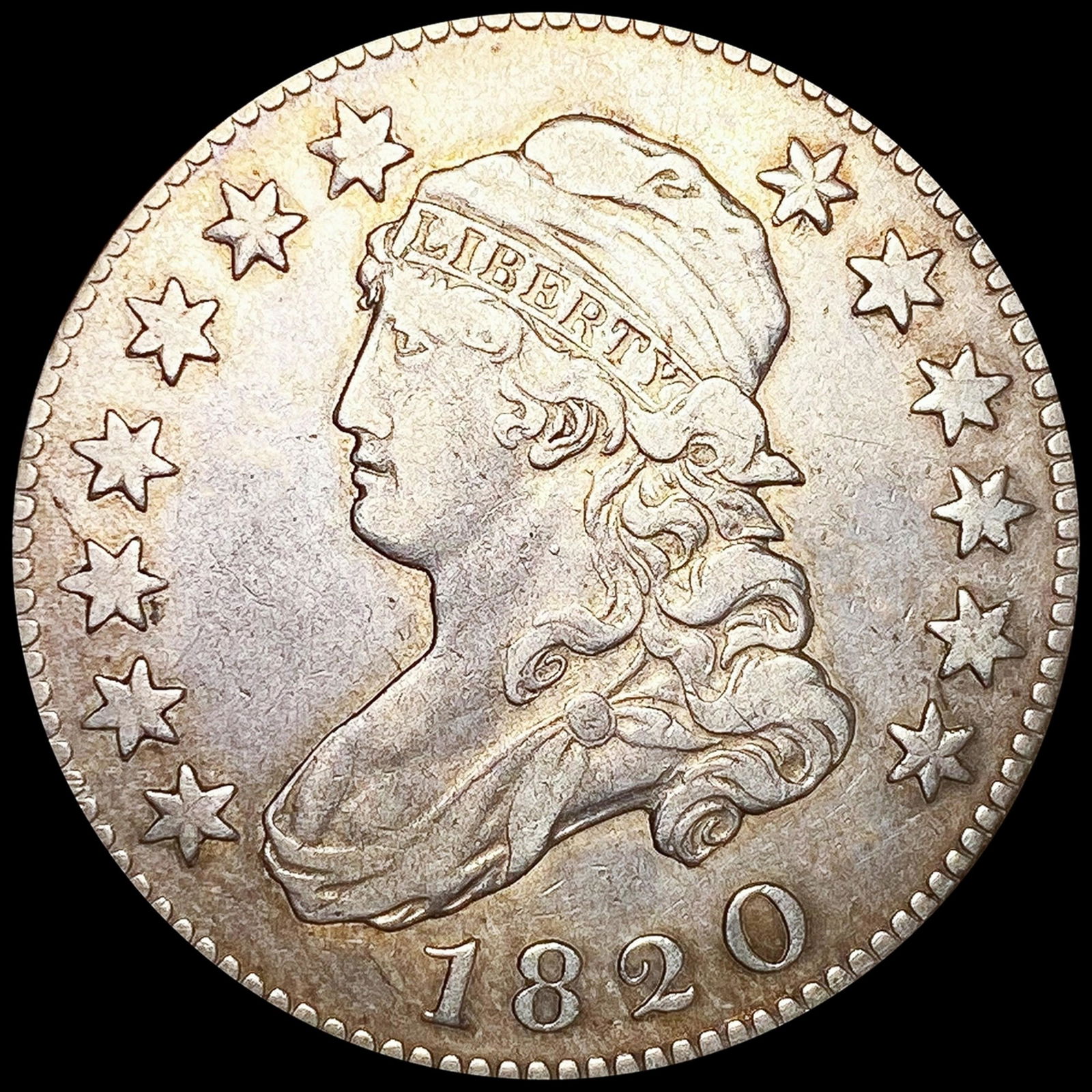 1820 Lg 0 Capped Bust Quarter LIGHTLY CIRCULATED (1 of 2)