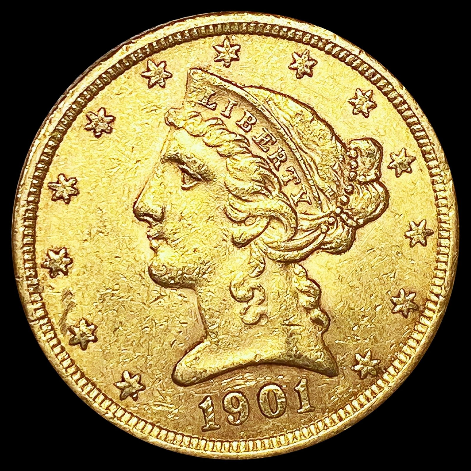 1901-S $5 Gold Half Eagle UNCIRCULATED (1 of 2)