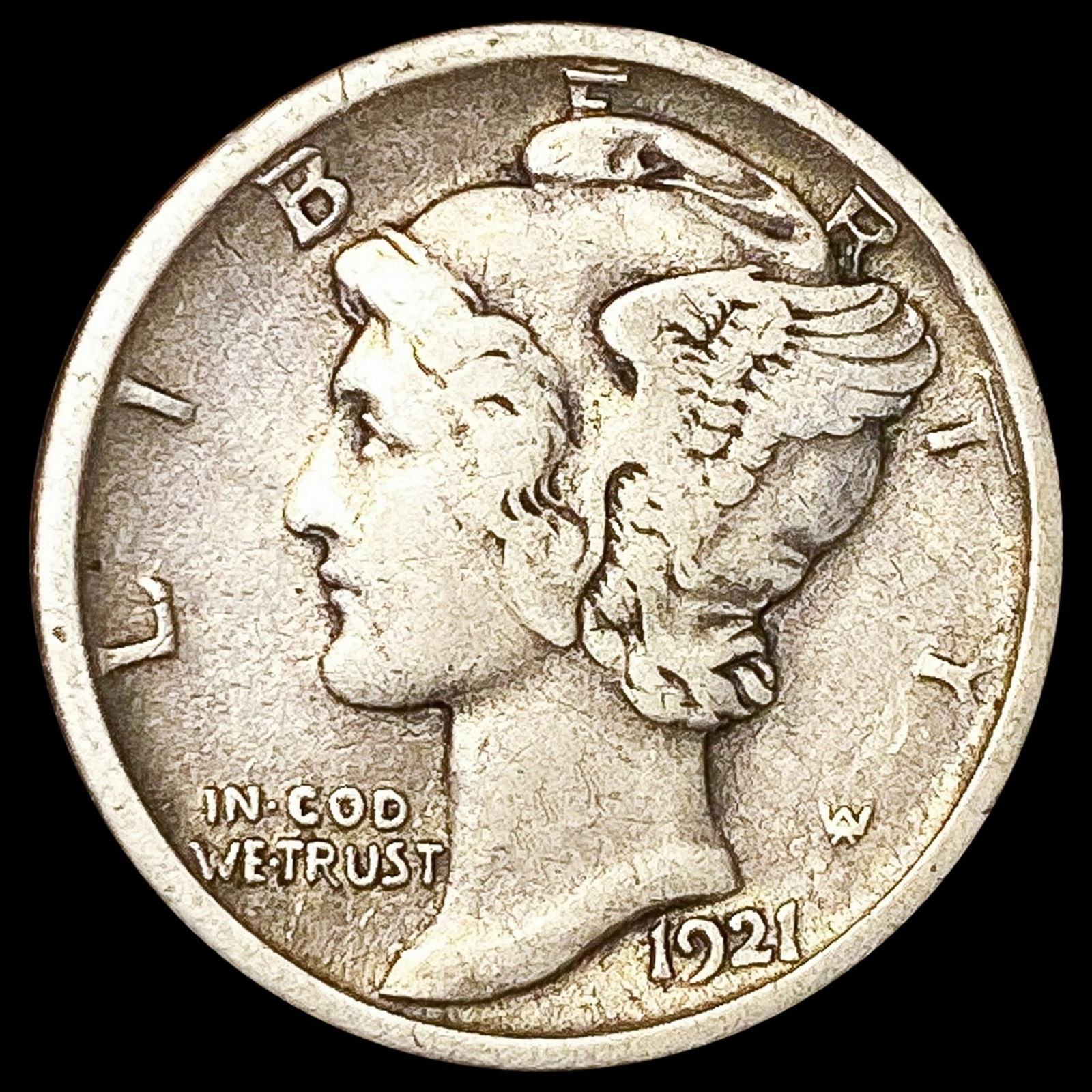 1921-D Mercury Dime CLOSELY UNCIRCULATED (1 of 2)