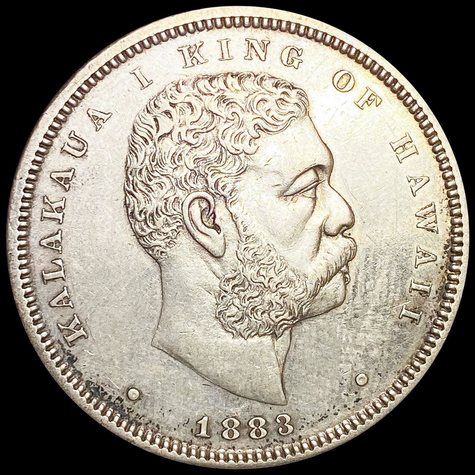 1883 Kingdom of Hawaii Half Dollar CLOSELY UNCIRCU (1 of 2)
