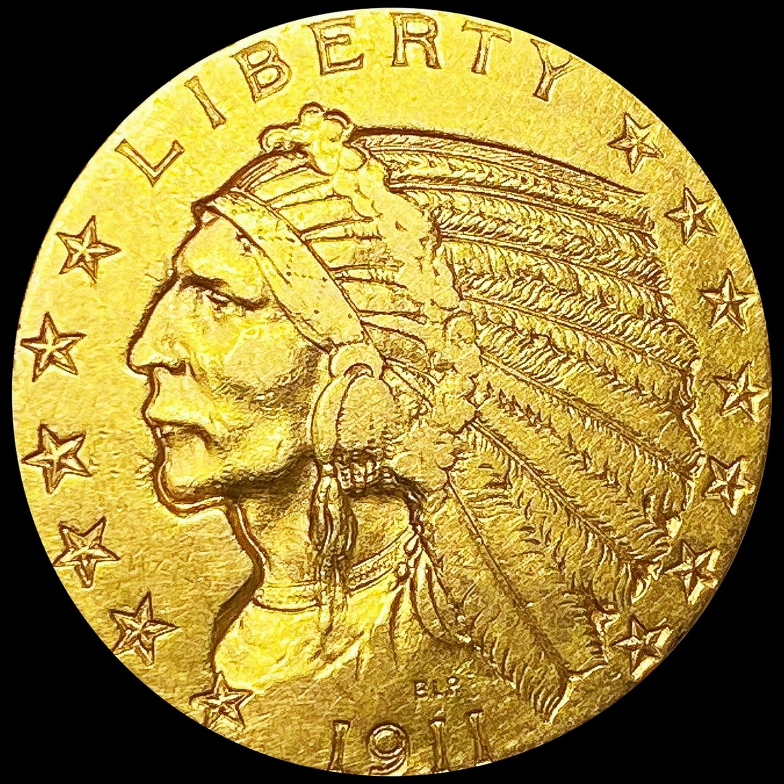 1911-S $5 Gold Half Eagle NEARLY UNCIRCULATED (1 of 2)