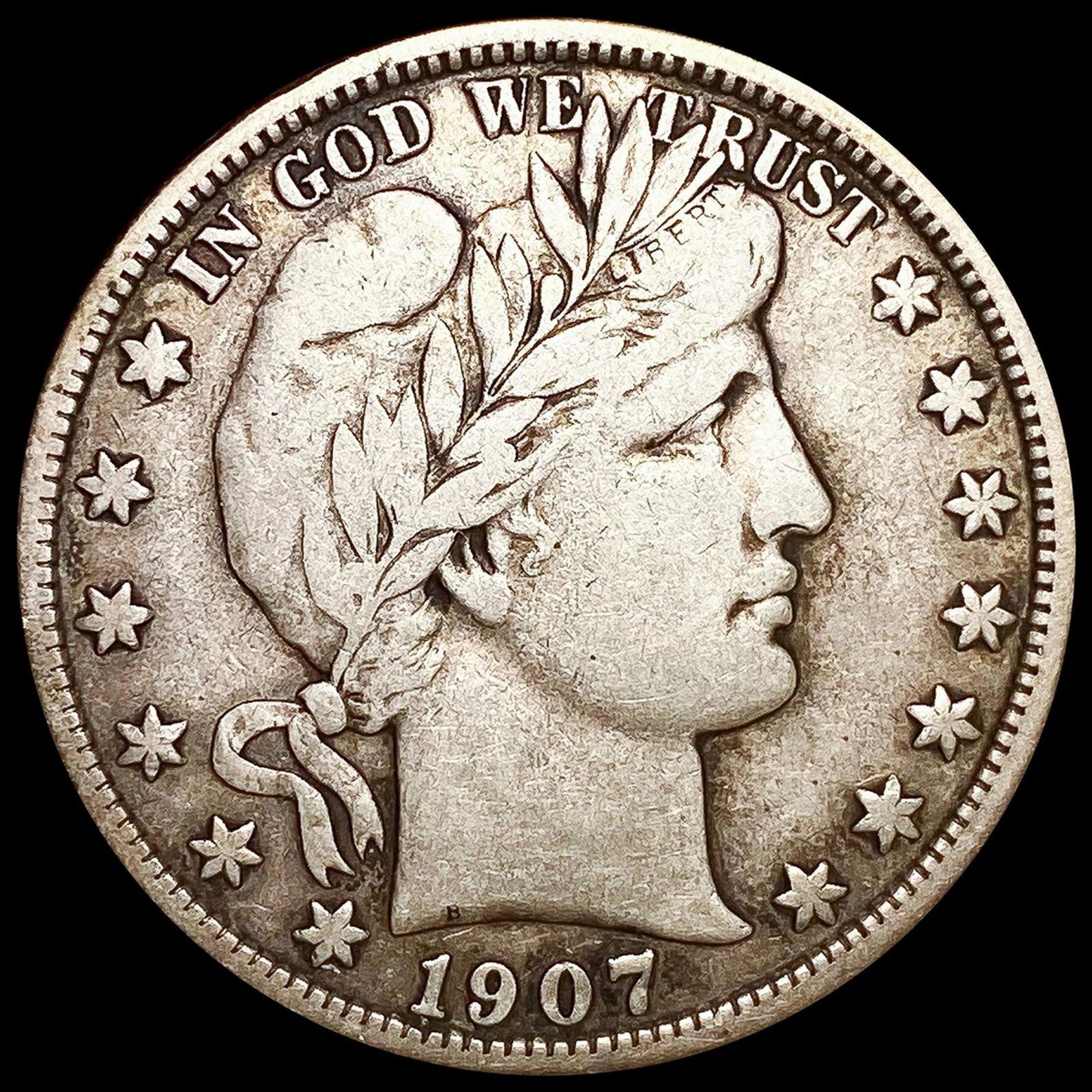 1907-D Barber Half Dollar CLOSELY UNCIRCULATED (1 of 2)
