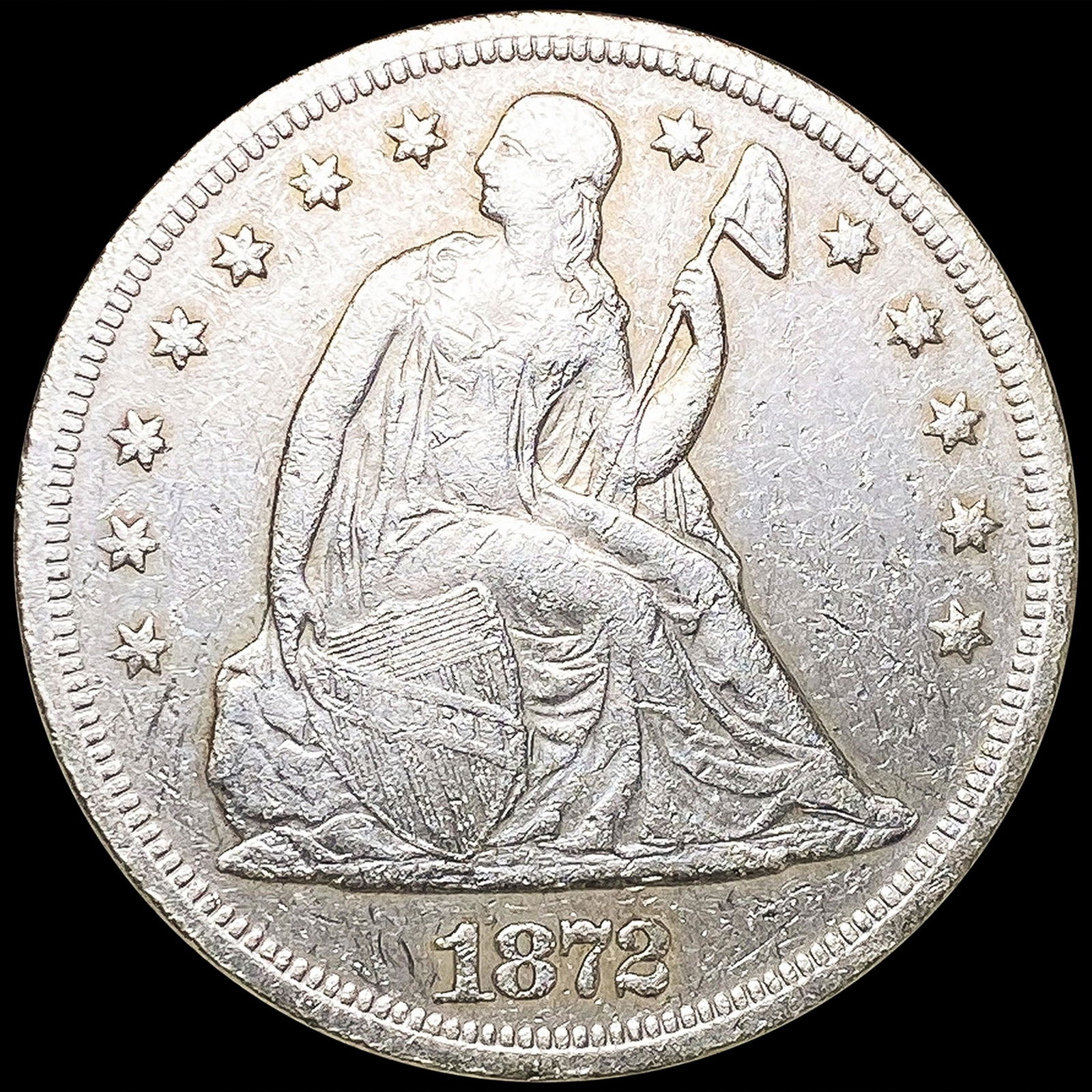 1872 Seated Liberty Dollar LIGHTLY CIRCULATED (1 of 2)