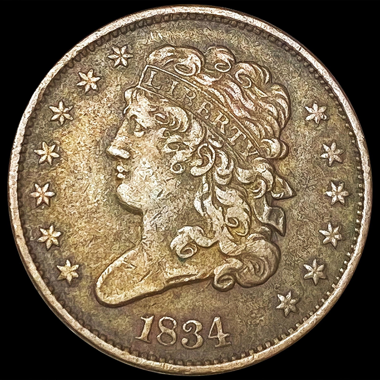 1834 Classic Head Half Cent CLOSELY UNCIRCULATED (1 of 2)