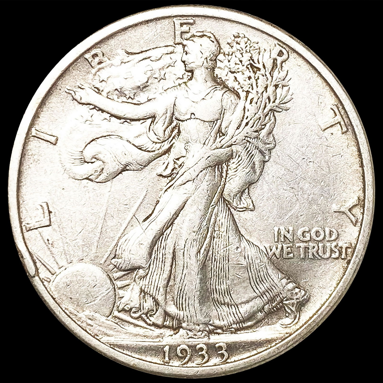 1933-S Walking Liberty Half Dollar CLOSELY UNCIRCU (1 of 2)