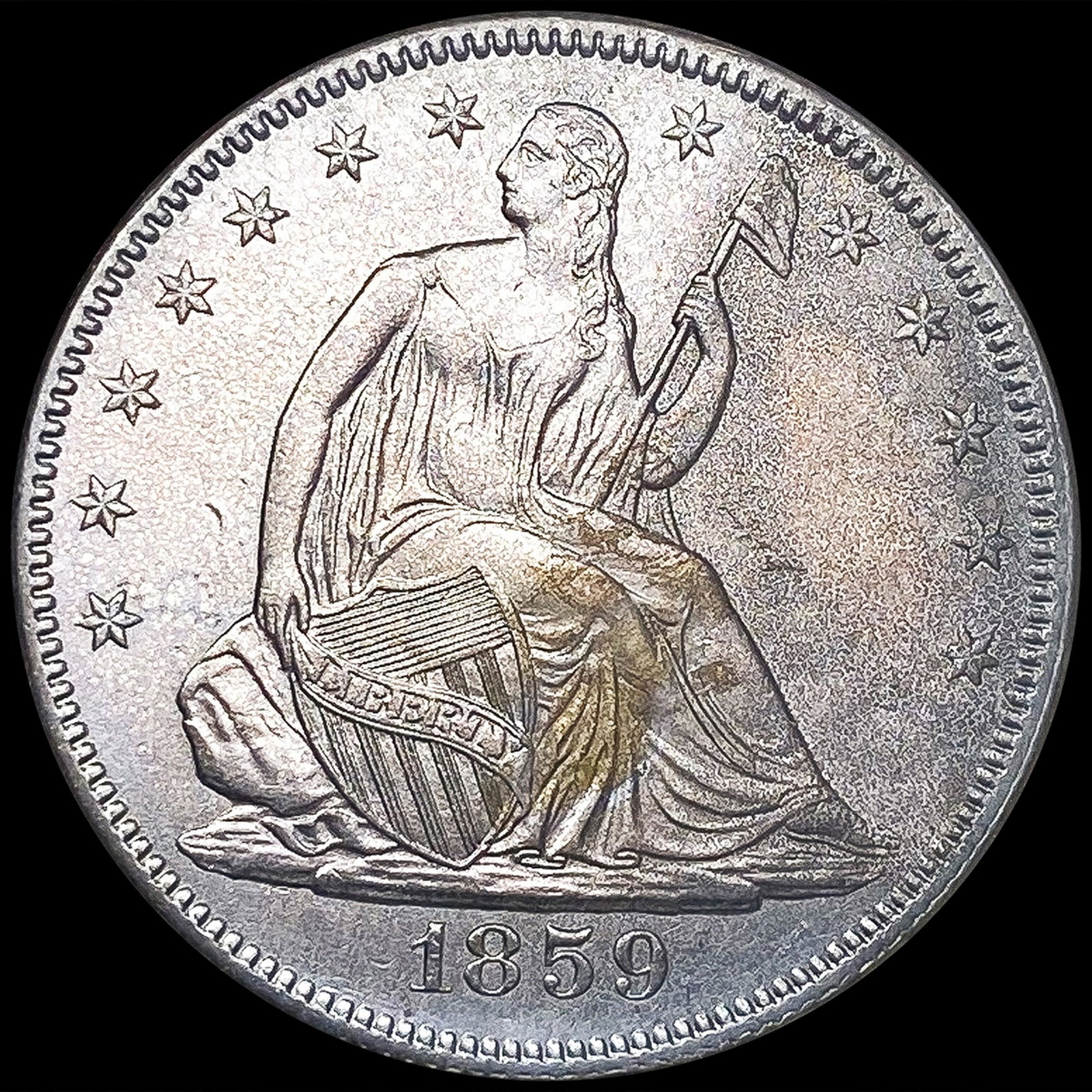1859 Seated Liberty Half Dollar UNCIRCULATED (1 of 2)
