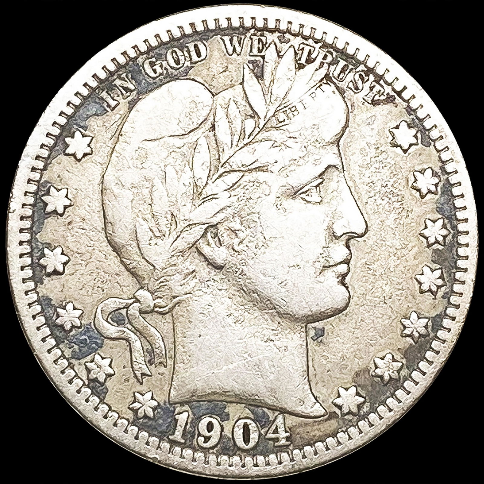 1904-O Barber Quarter LIGHTLY CIRCULATED (1 of 2)