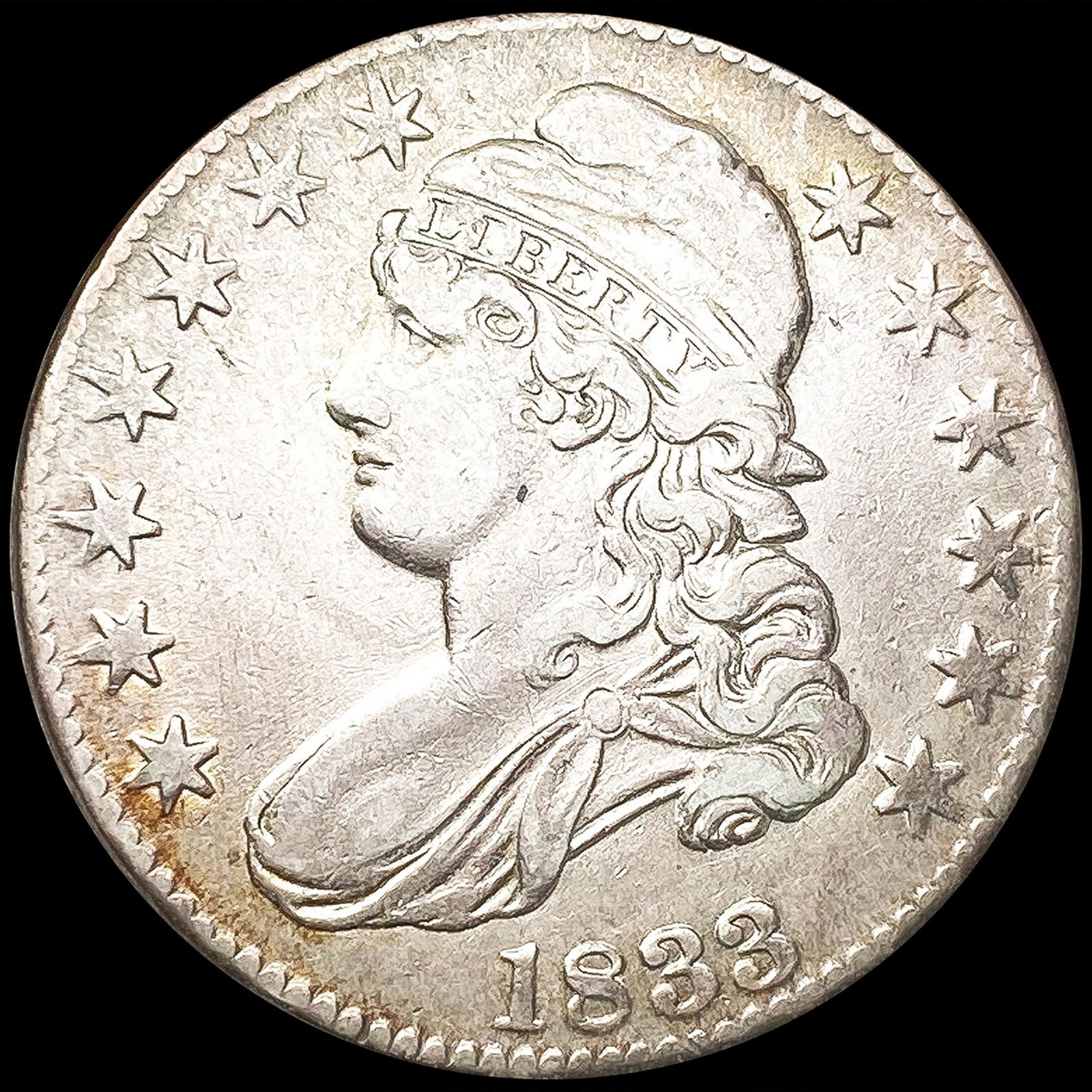 1833 Capped Bust Half Dollar NEARLY UNCIRCULATED (1 of 2)