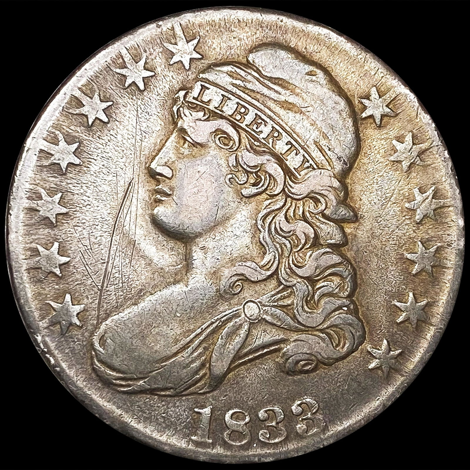 1833 Capped Bust Half Dollar LIGHTLY CIRCULATED (1 of 2)