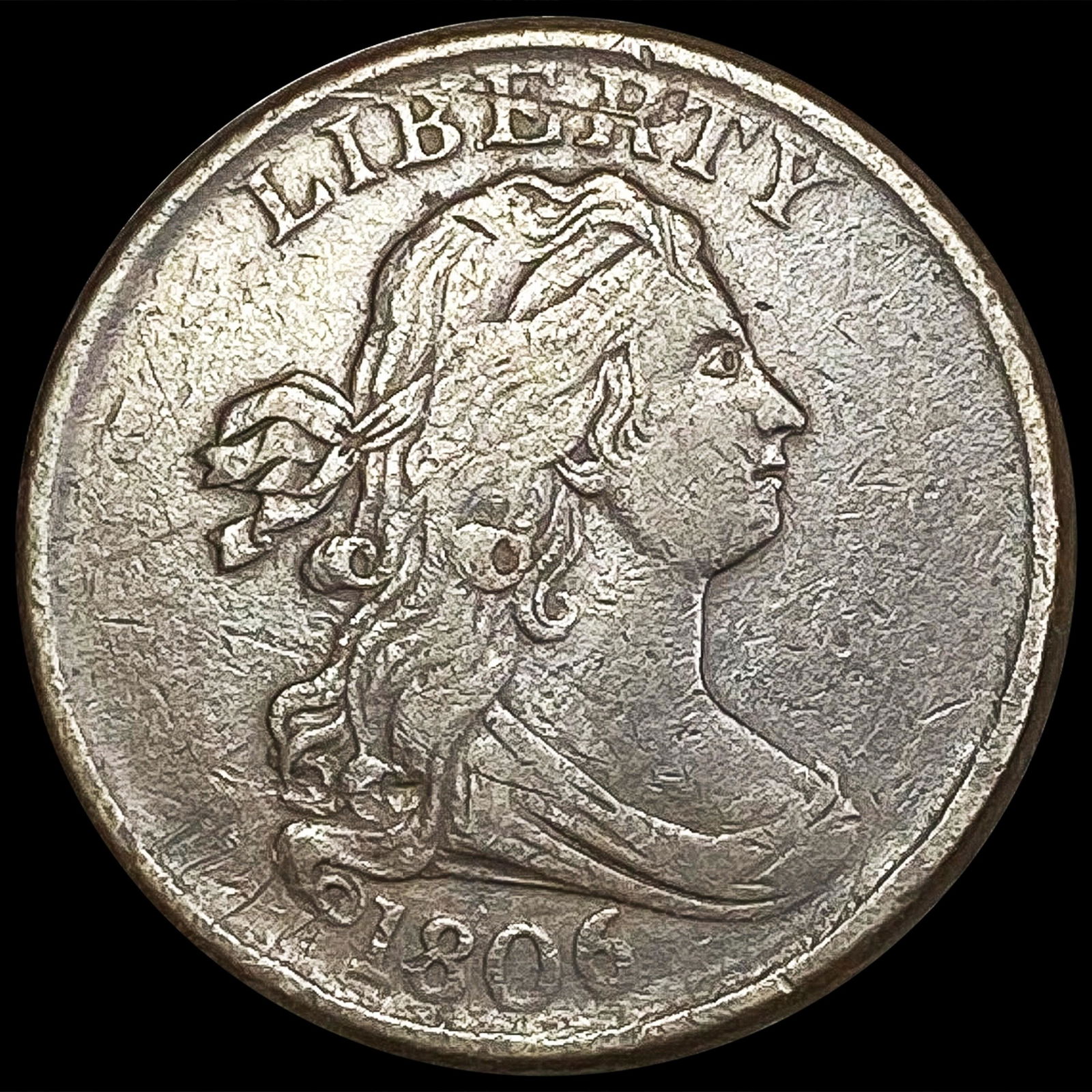 1806 Draped Bust Half Cent NICELY CIRCULATED (1 of 2)