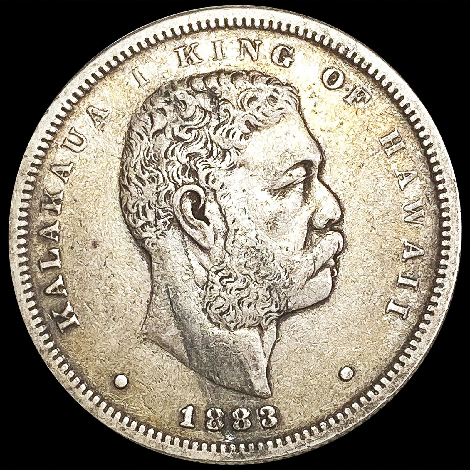 1883 Kingdom of Hawaii Half Dollar LIGHTLY CIRCULA (1 of 2)