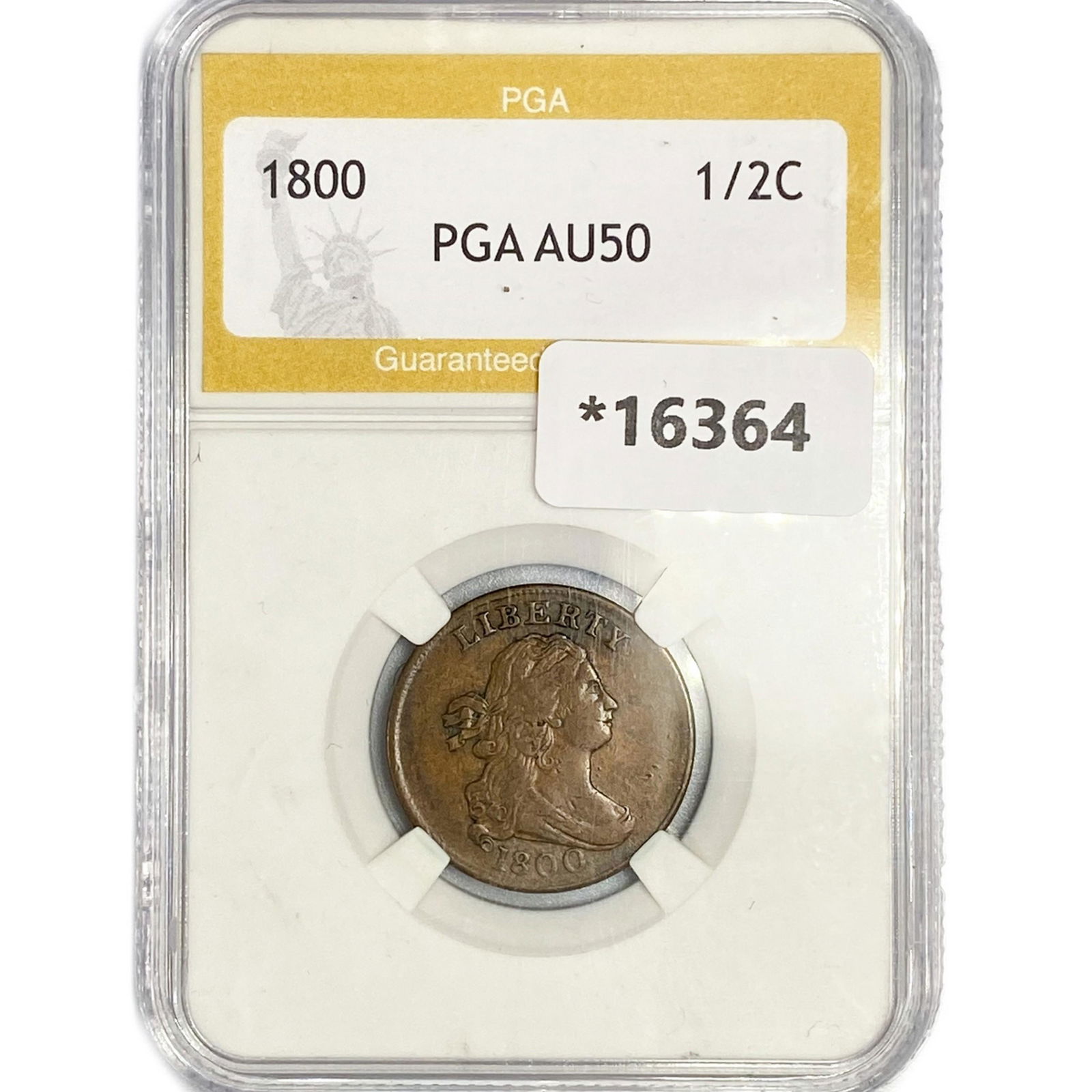 1800 Draped Bust Half Cent PGA AU50 (1 of 2)