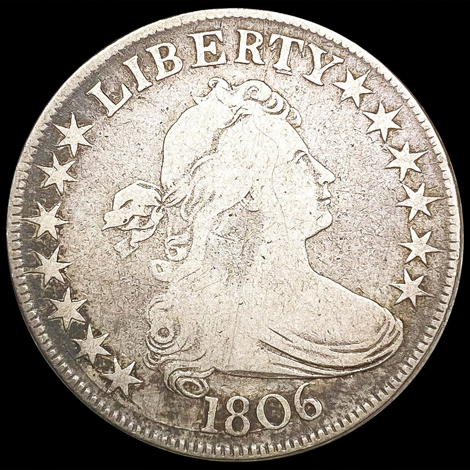 1806 Draped Bust Half Dollar NICELY CIRCULATED (1 of 2)
