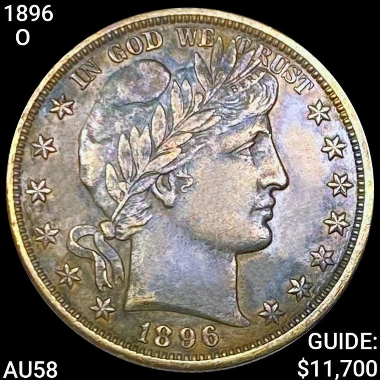 1896-O Barber Half Dollar CHOICE AU (1 of 2)