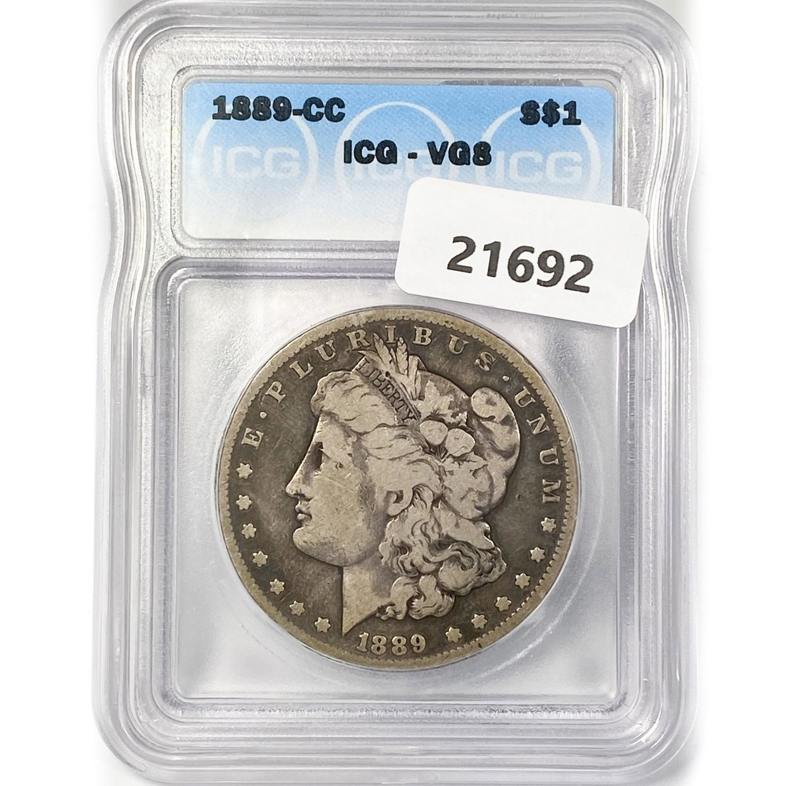 1889-CC Morgan Silver Dollar ICG VG8 (1 of 2)