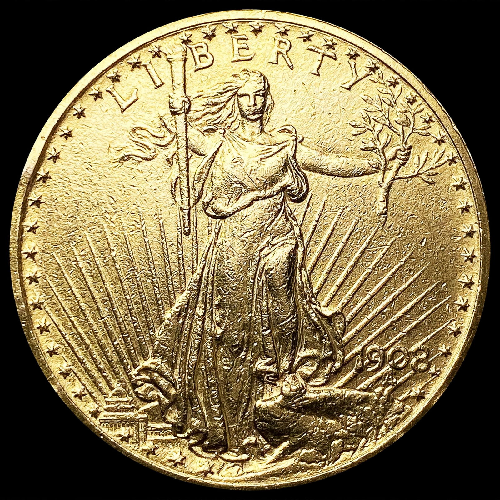 1908 $20 Gold Double Eagle UNCIRCULATED (1 of 2)