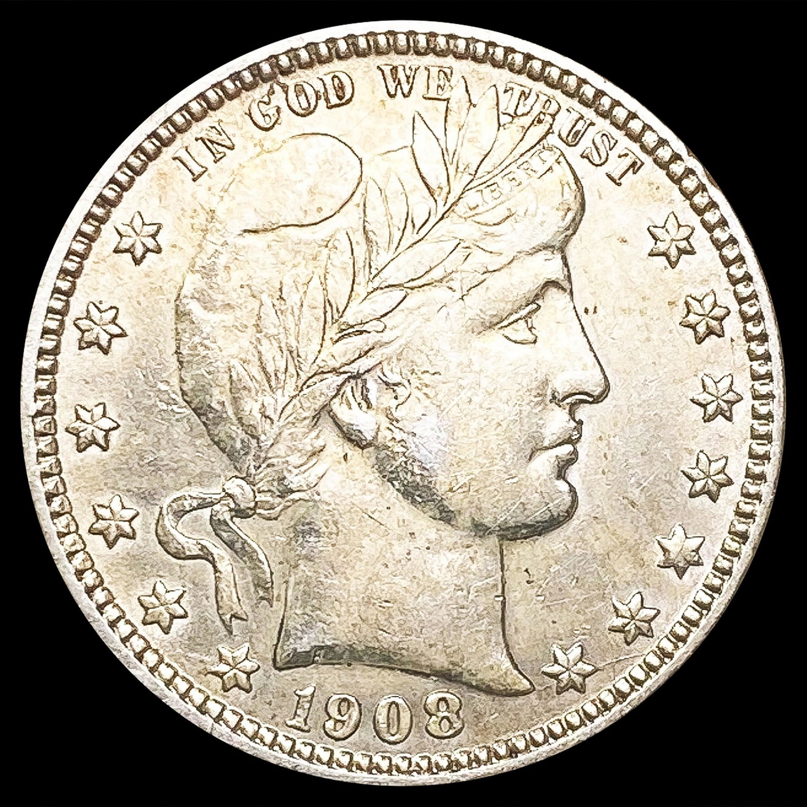 1908-O Barber Quarter NEARLY UNCIRCULATED (1 of 2)