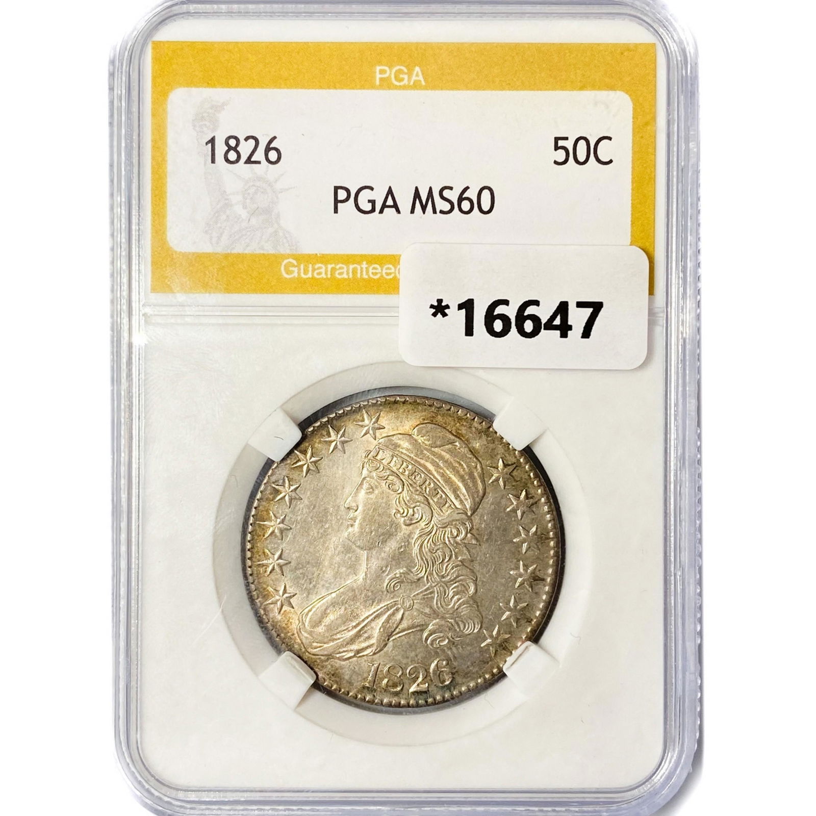 1826 Capped Bust Half Dollar PGA MS60 (1 of 2)