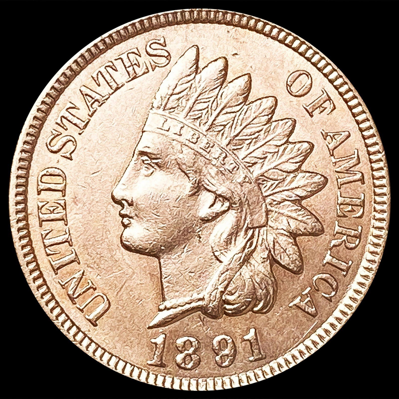 1891 RD Indian Head Cent UNCIRCULATED (1 of 2)