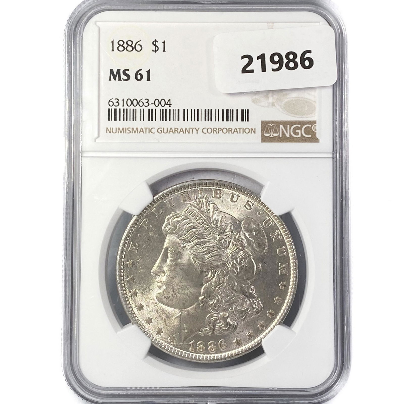 1886 Morgan Silver Dollar NGC MS61 (1 of 2)