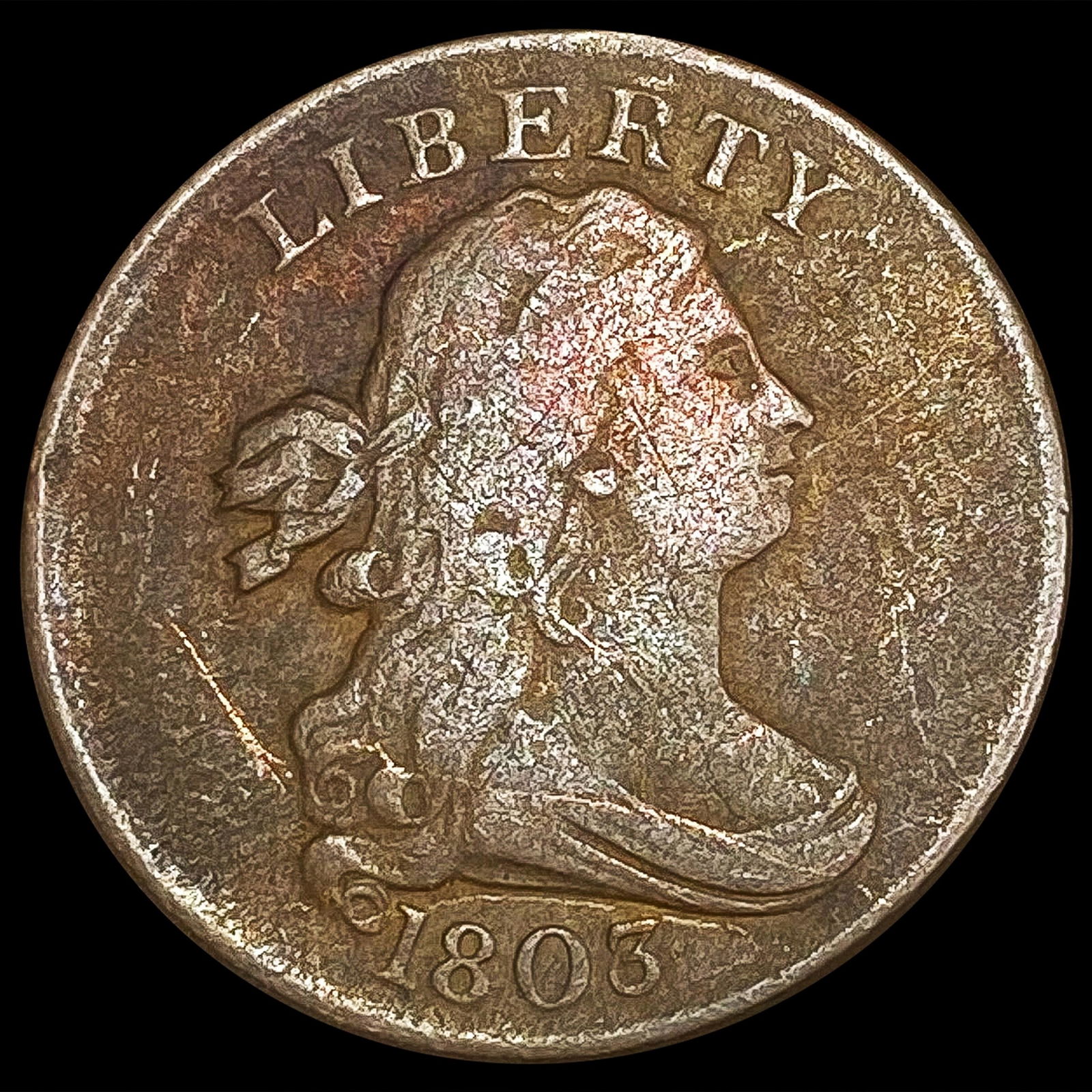 1803 Draped Bust Half Cent NICELY CIRCULATED (1 of 2)